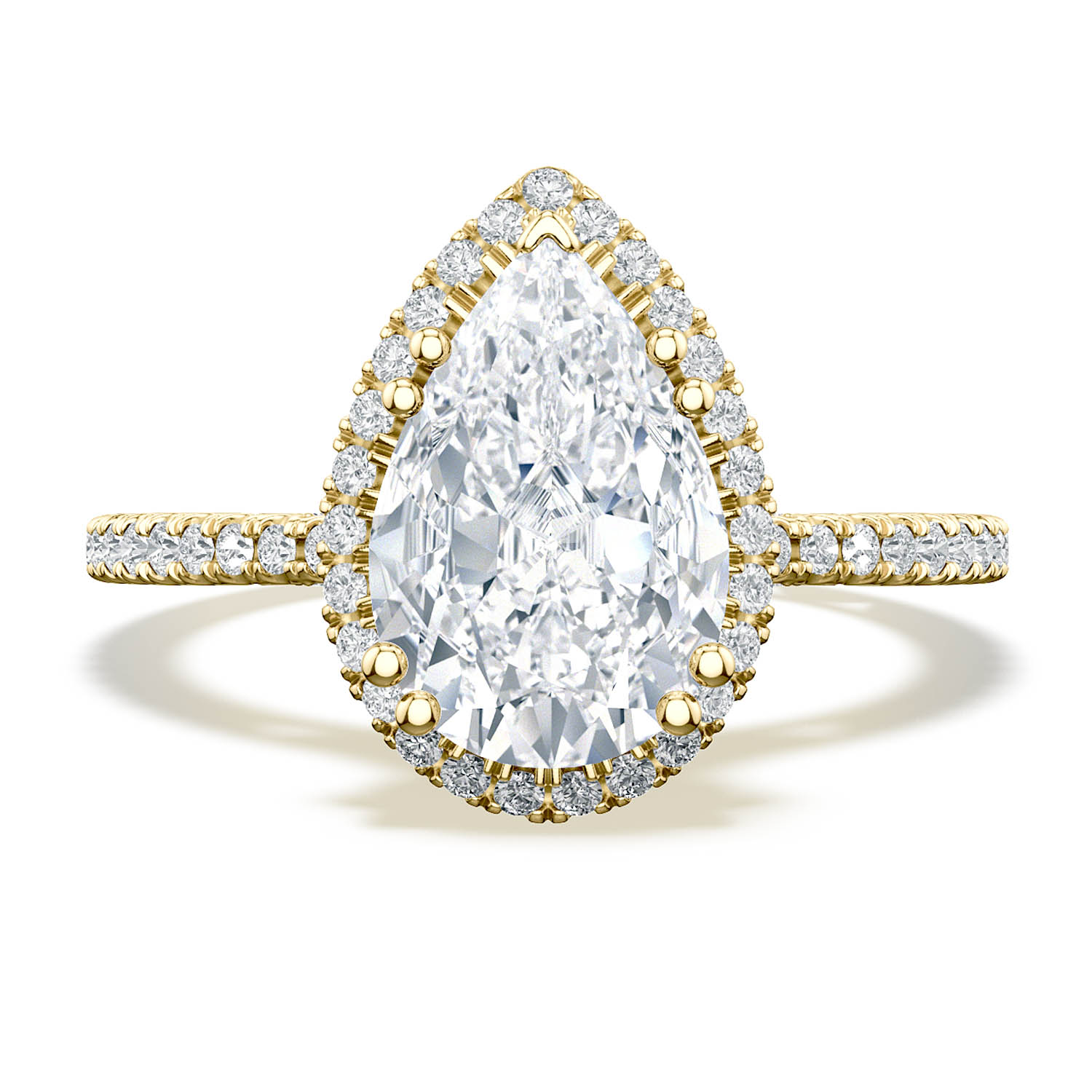 268415PS Pear Bloom Engagement Ring