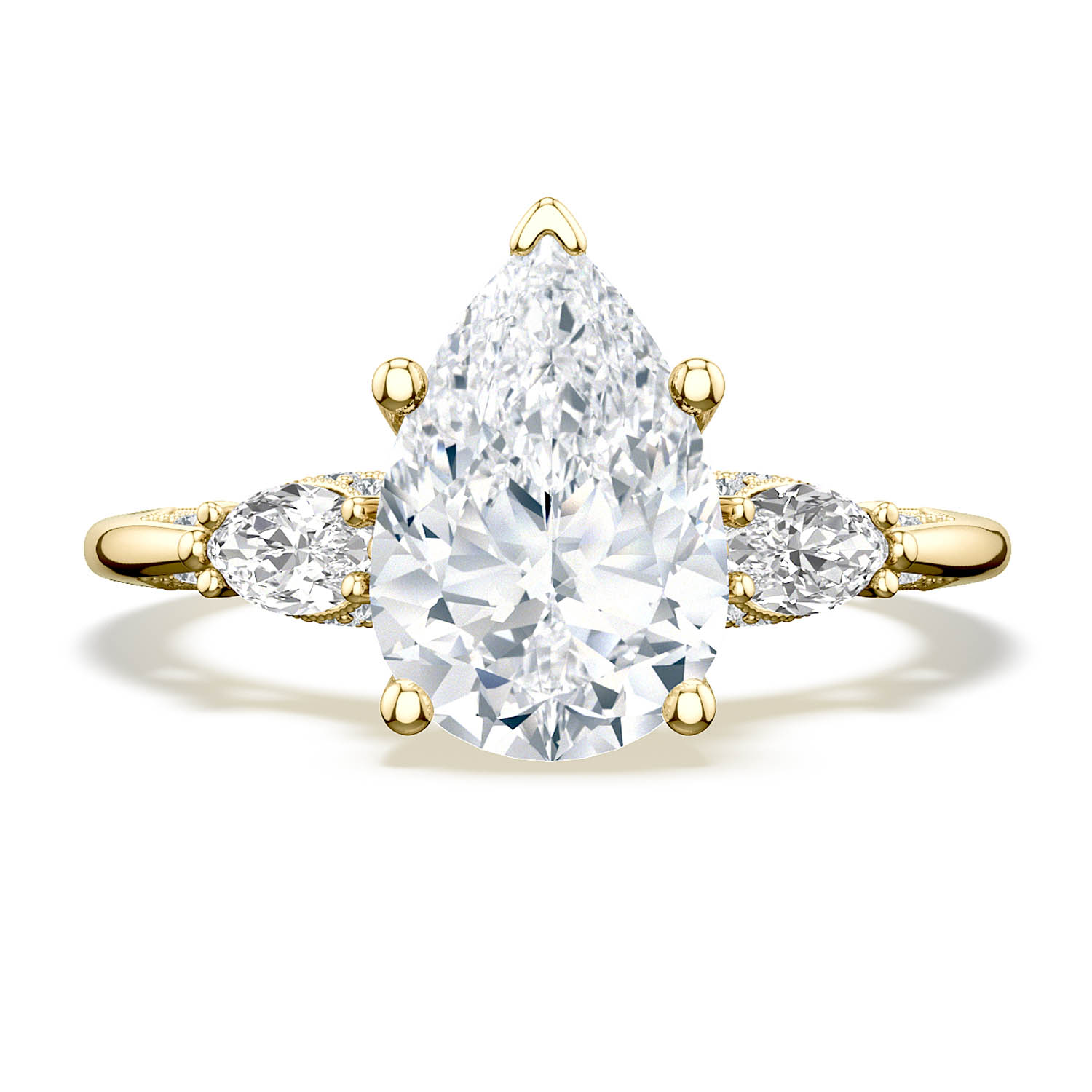 2685PS Pear 3-Stone Engagement Ring