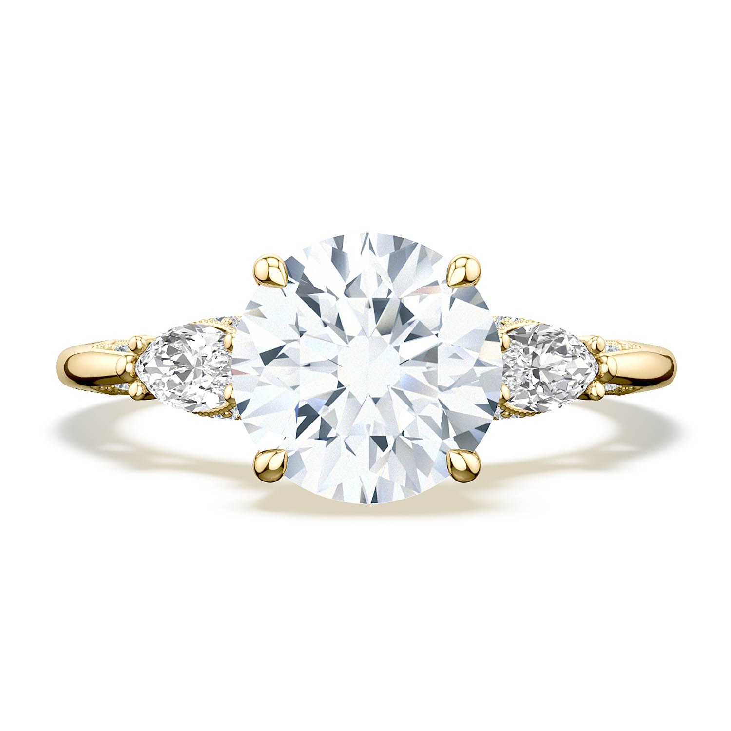 2685RD Round 3-Stone Engagement Ring