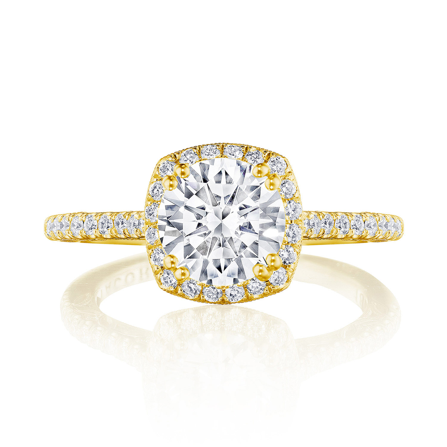 269117CU Cushion Bloom Engagement Ring