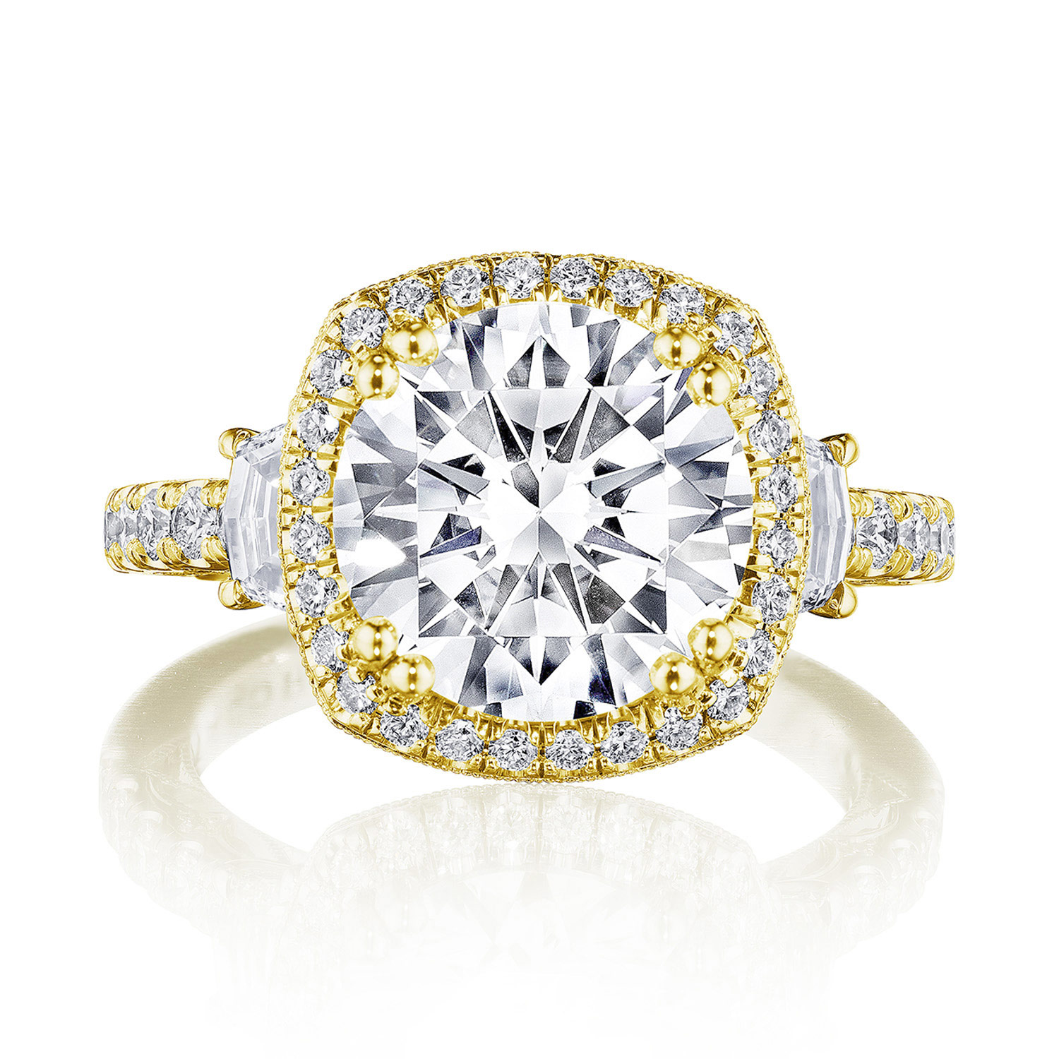 269322CU Cushion 3-Stone Engagement Ring