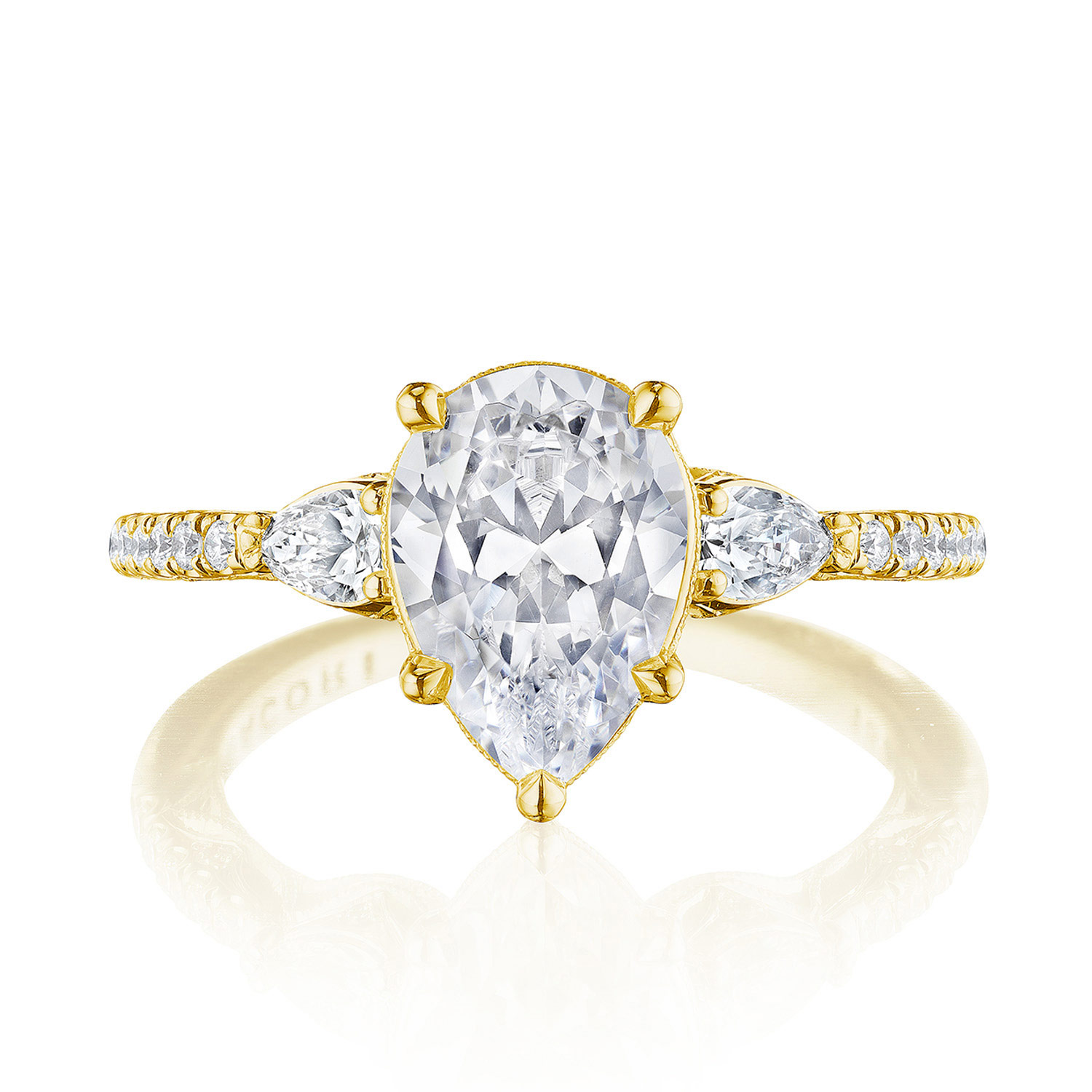 269417PS Pear 3-Stone Engagement Ring