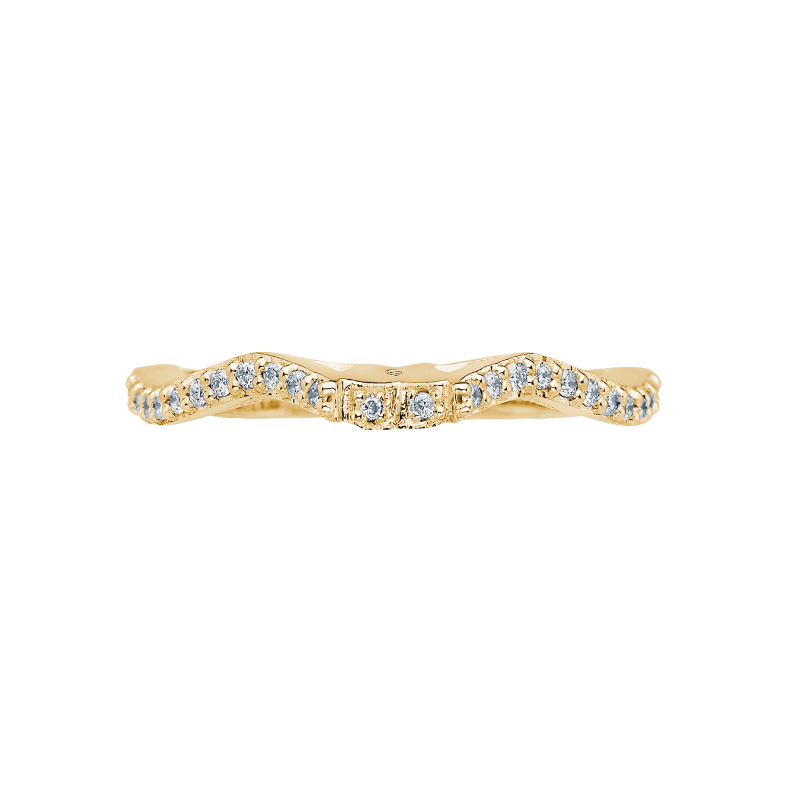 3004B Ribbon Women's Yellow Gold Wedding Ring