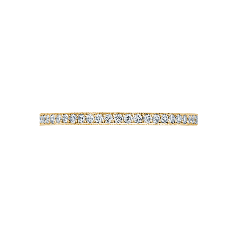 41-15 Sculpted Crescent Women's Yellow Gold Wedding Band