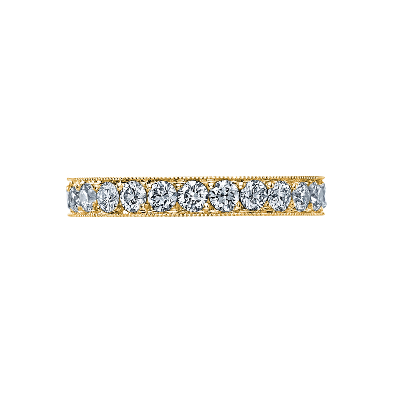 41-3ET Sculpted Crescent Women's Yellow Gold Wedding Ring