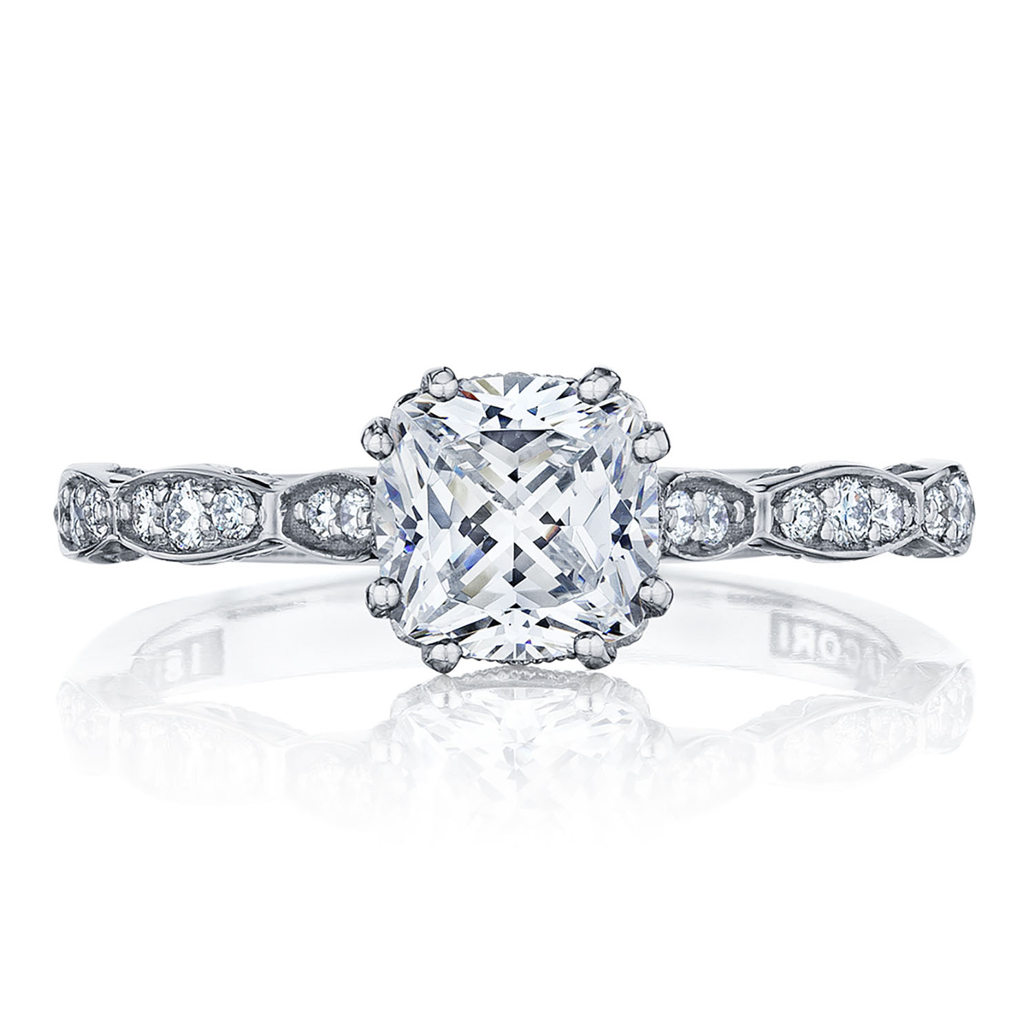 57-2CU Cushion Solitaire Engagement Ring