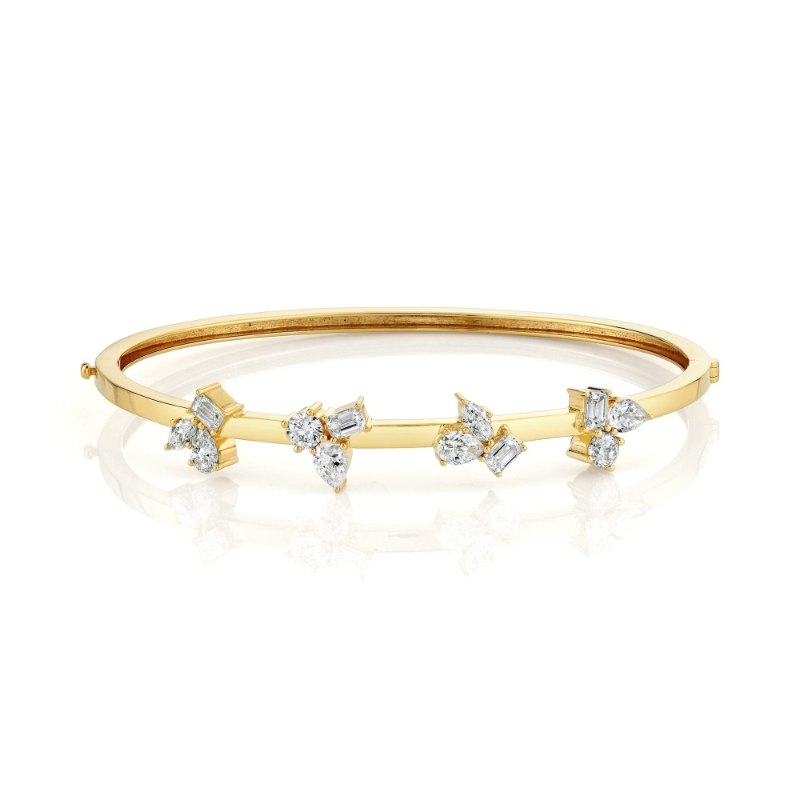 BR413M Montage Collection Diamond Cluster Bracelet In 18 Karat Yellow Gold