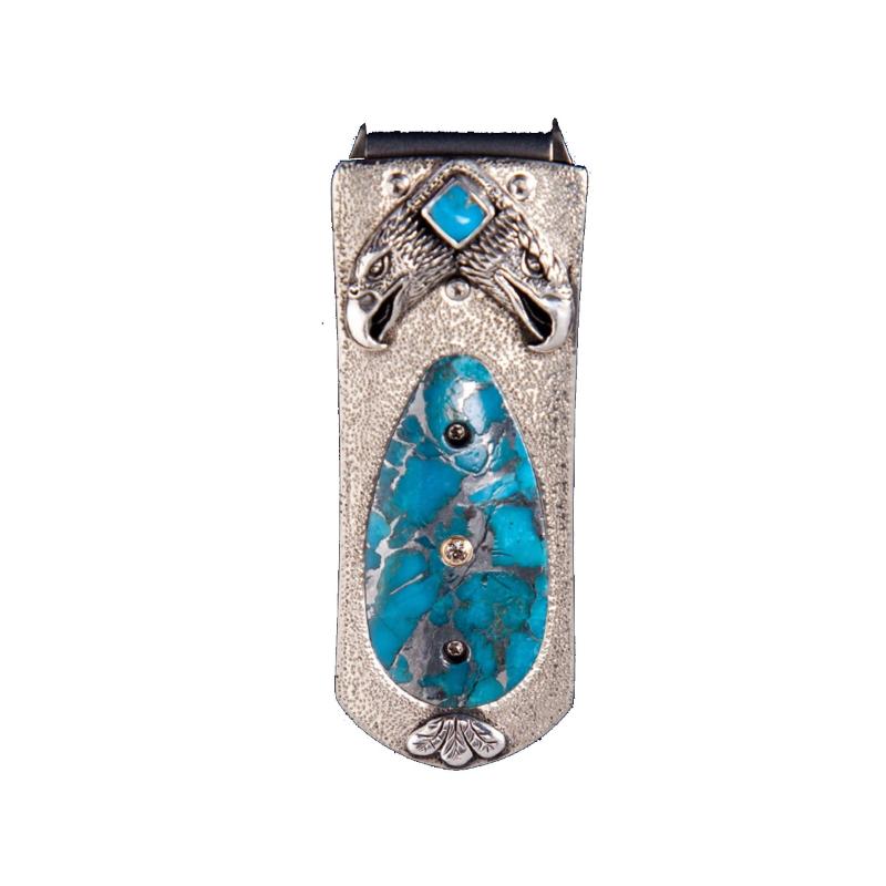 William Henry M3-TALON Zurich Turquoise and Stainless Steel