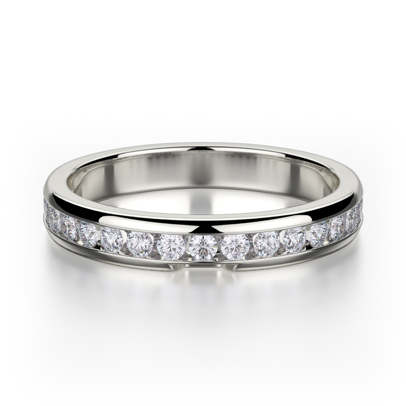 R461-B1 Women's White Gold Wedding Ring