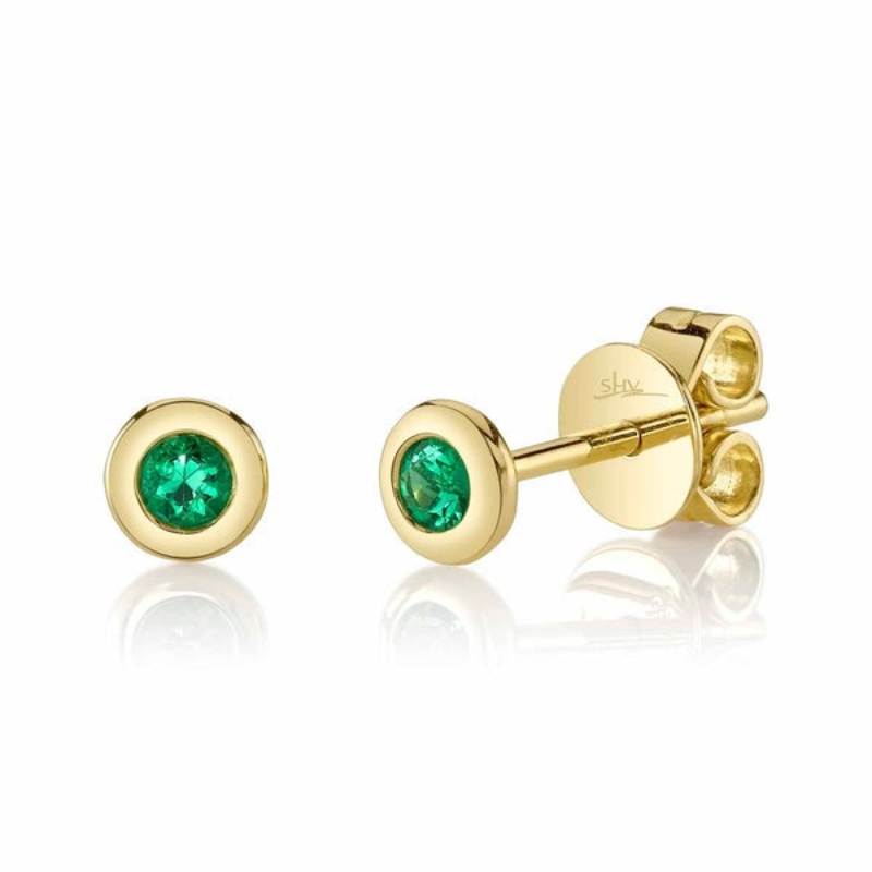SC55026472 Bailey Collection Stud Earrings In 14 Karat Yellow Gold