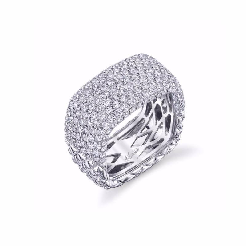 Multi-row Diamond Cushion Shaped Wedding Band SJU1495R