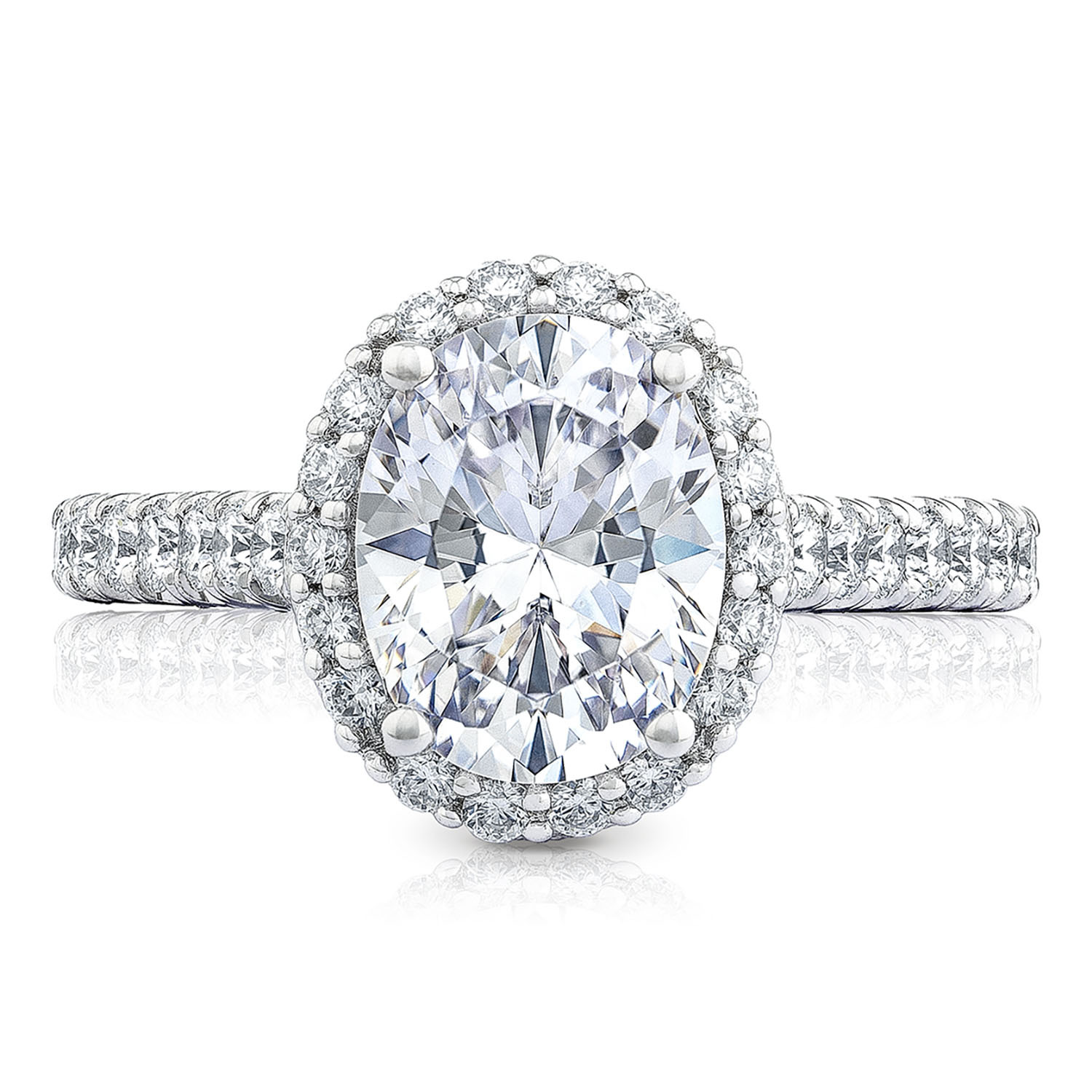 HT254725OV Oval Bloom Engagement Ring