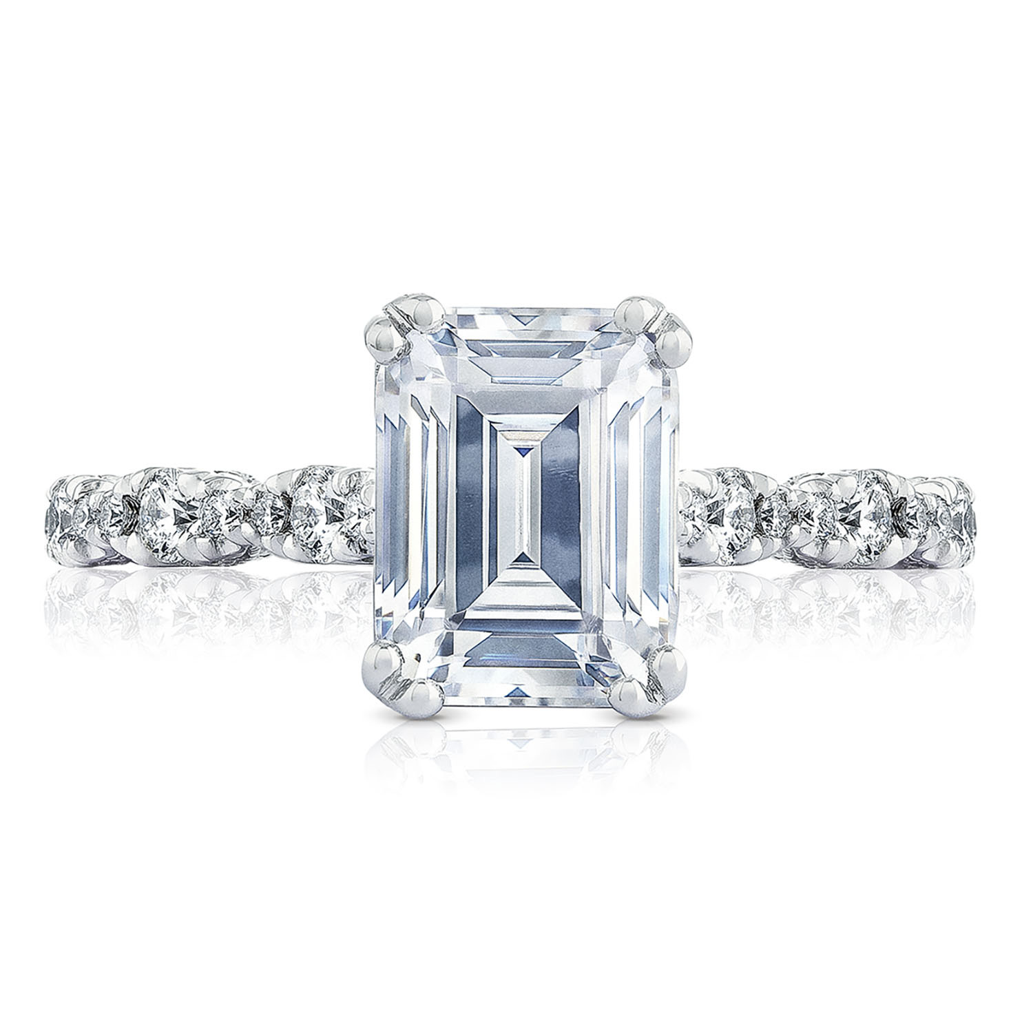 HT2558EC Emerald Solitaire Engagement Ring