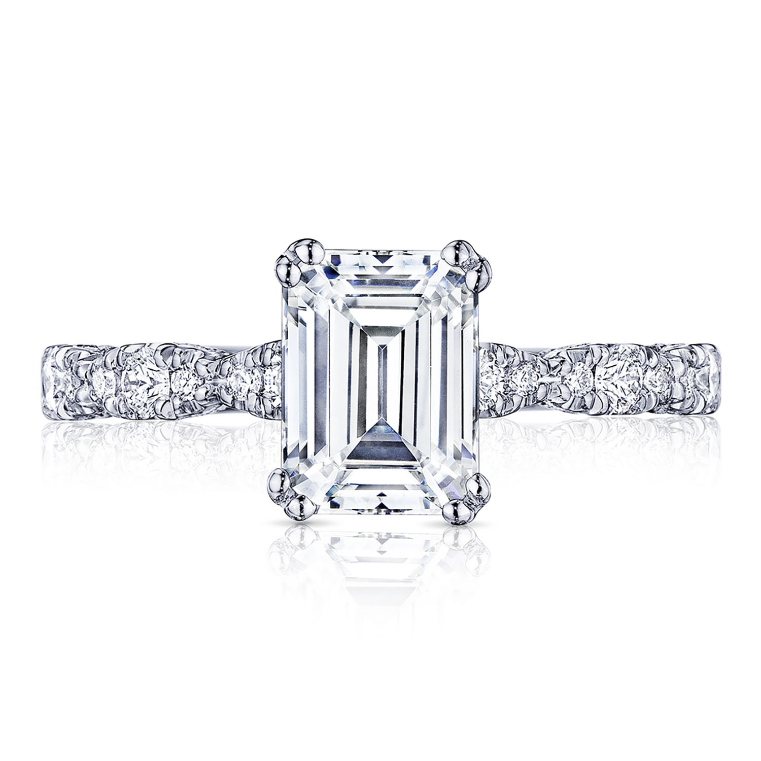 HT2559EC Emerald Solitaire Engagement Ring