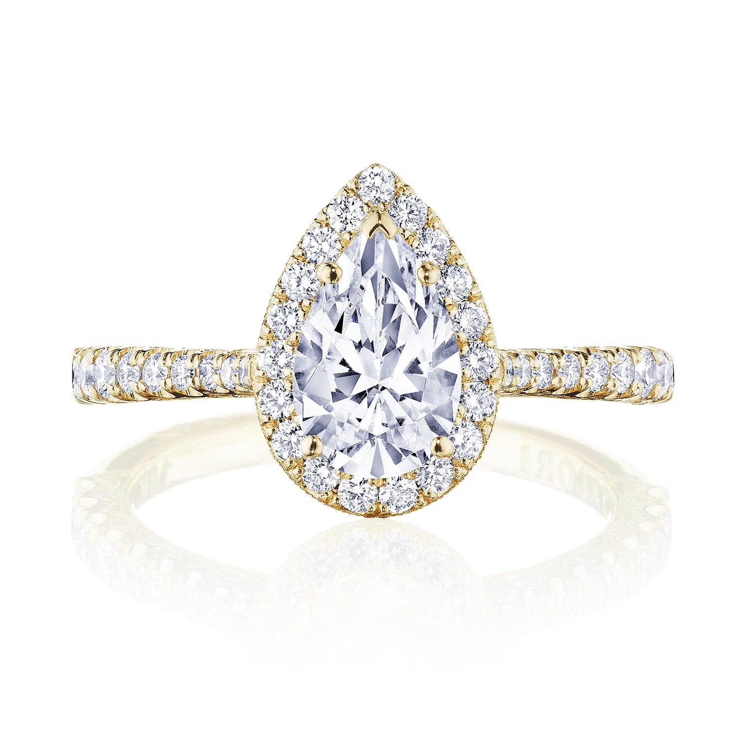 HT2571PS Pear Bloom Engagement Ring