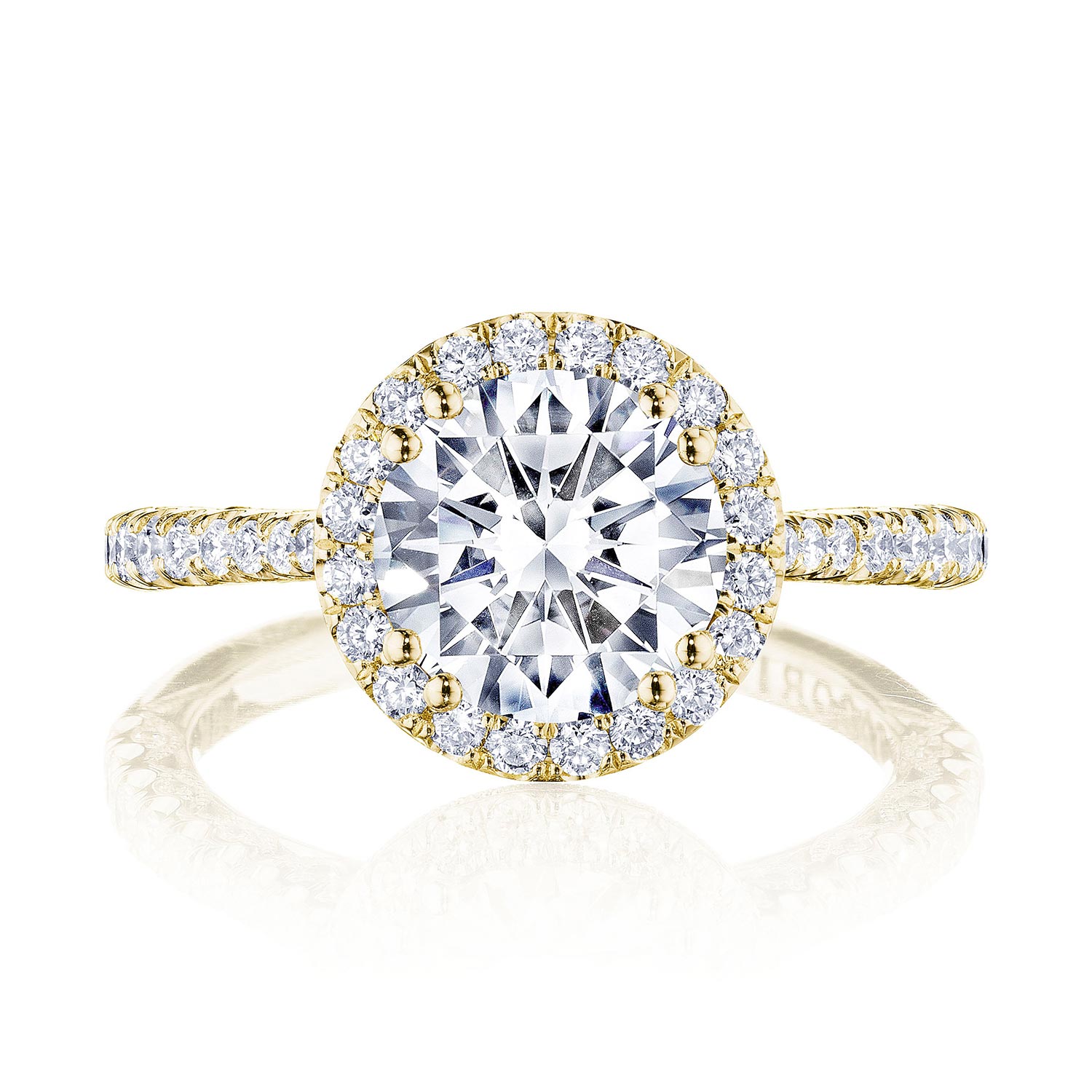 HT2571RD Round Bloom Engagement Ring