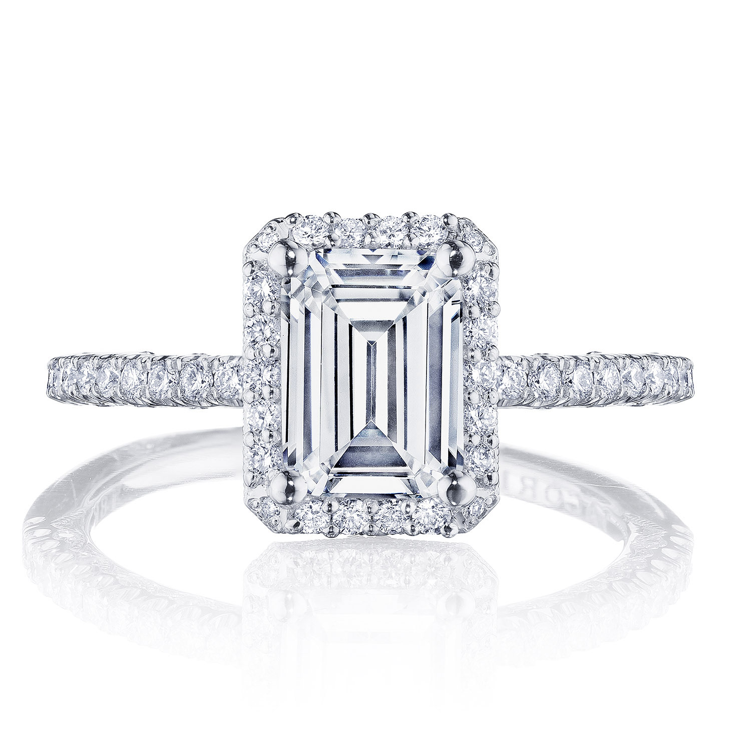 HT257215EC Emerald Bloom Engagement Ring