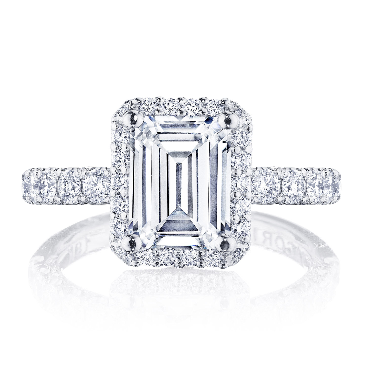 HT257225EC Emerald Bloom Engagement Ring