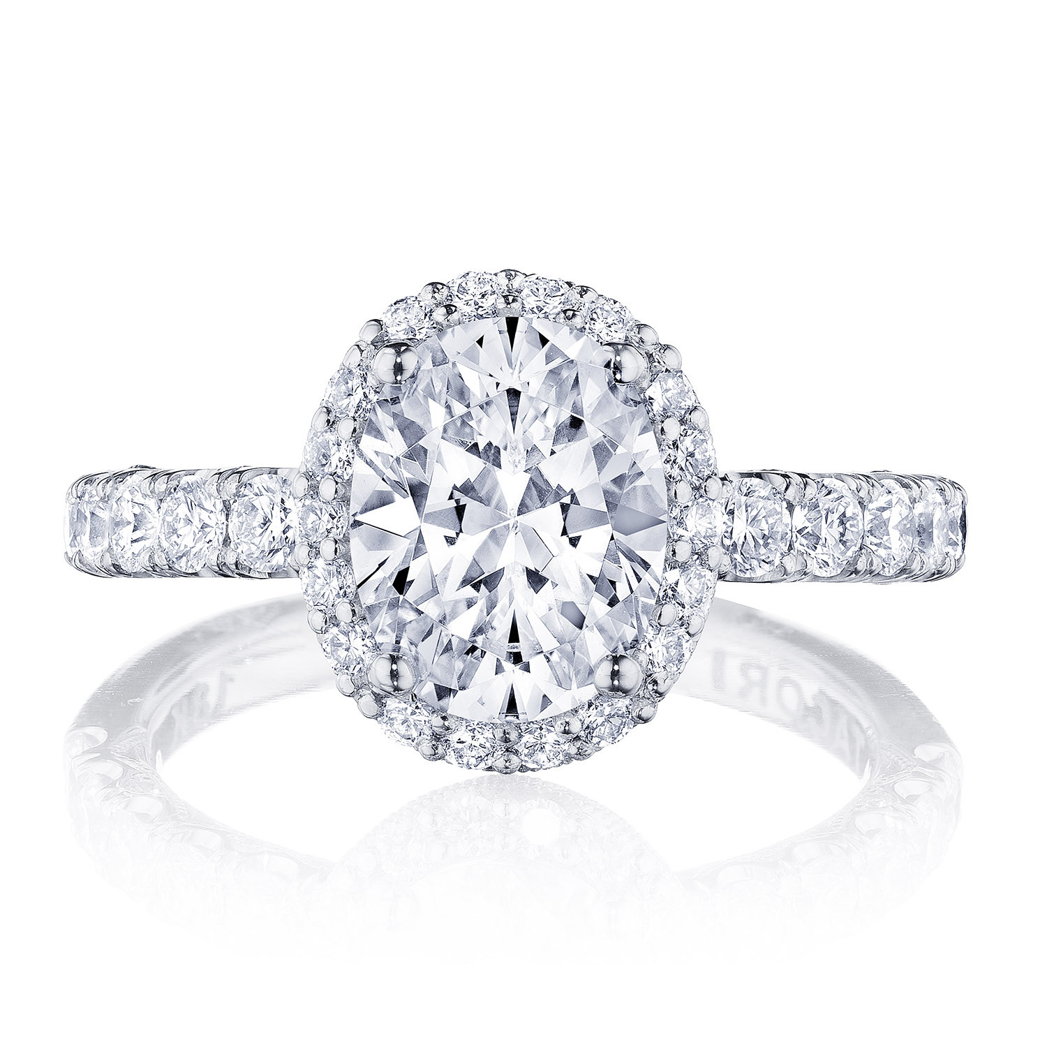 HT257225OV Oval Bloom Engagement Ring