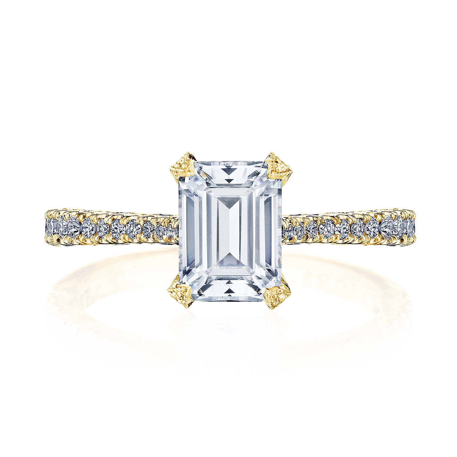 HT2578EC Emerald Solitaire Engagement Ring