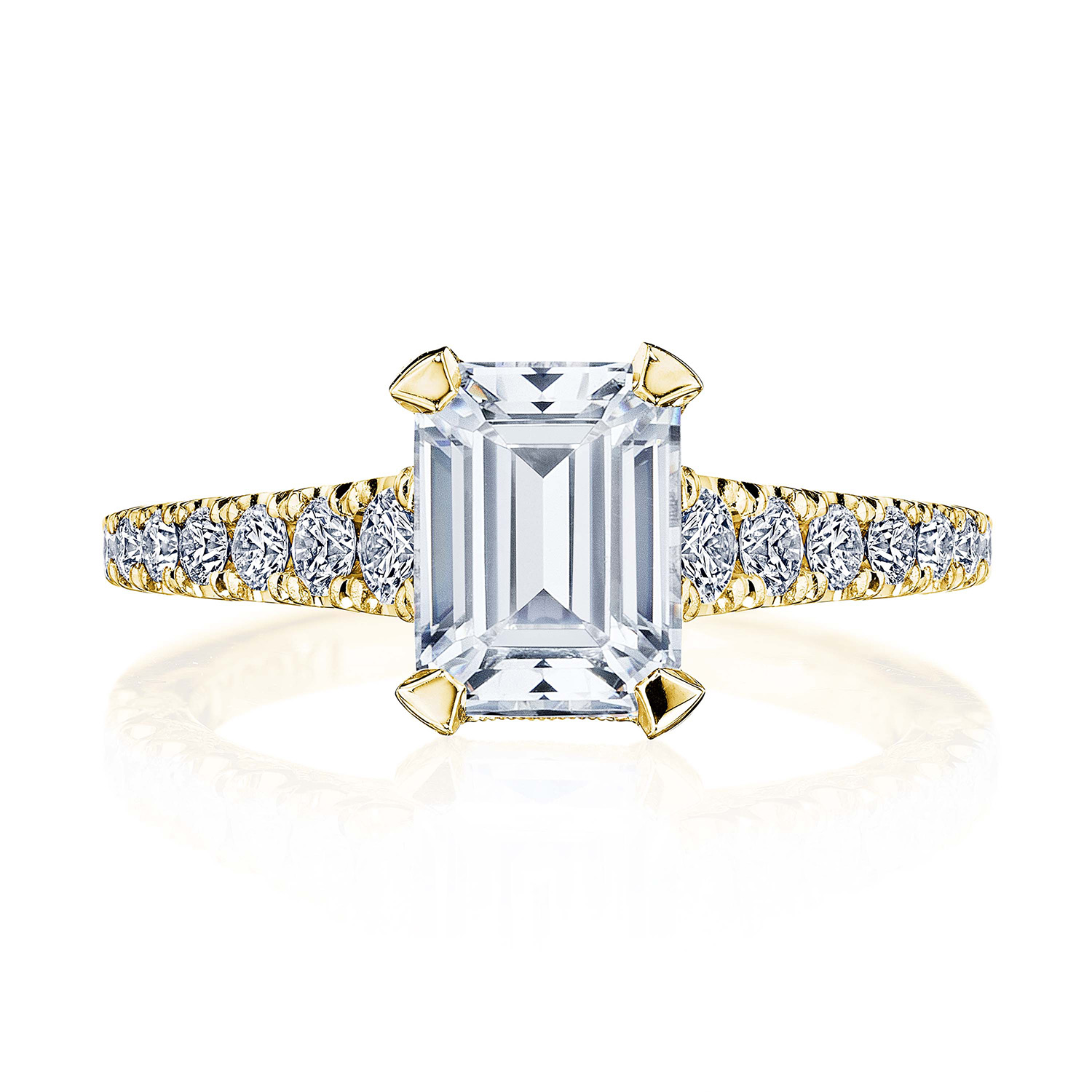 HT2579EC Emerald Solitaire Engagement Ring