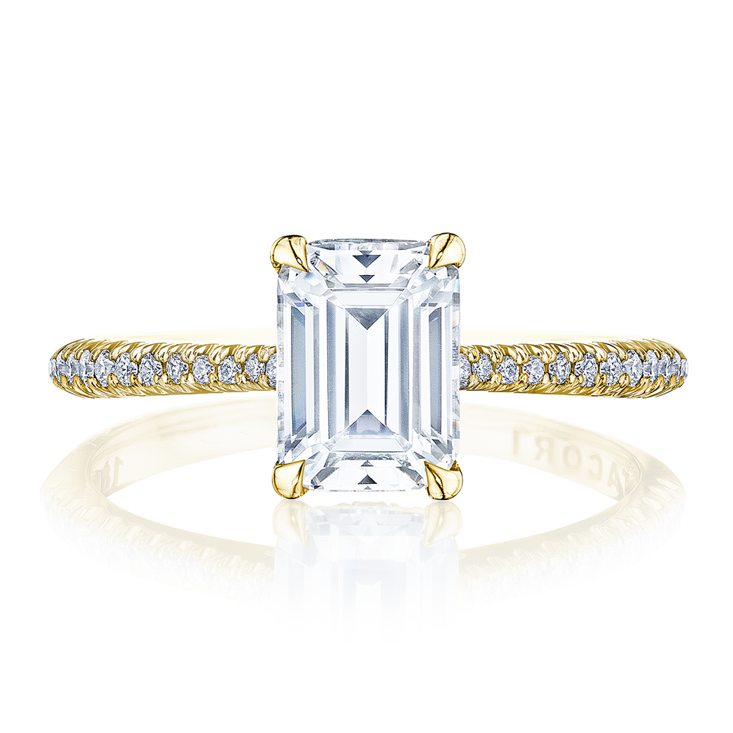 HT2581EC Emerald Solitaire Engagement Ring