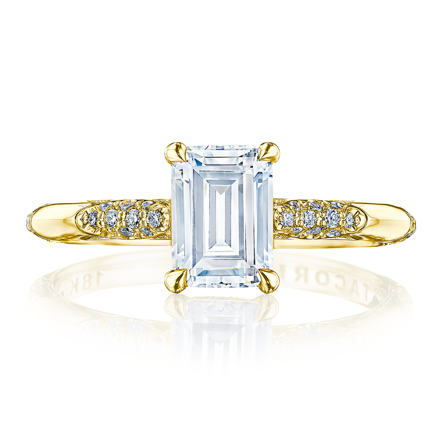 HT2582EC Emerald Solitaire Engagement Ring
