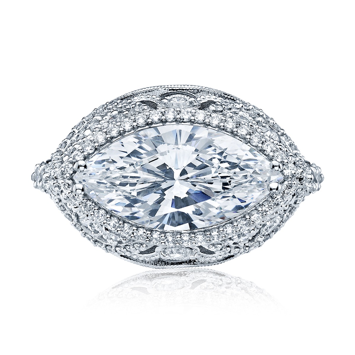 HT2612MQ Marquise Bloom Engagement Ring