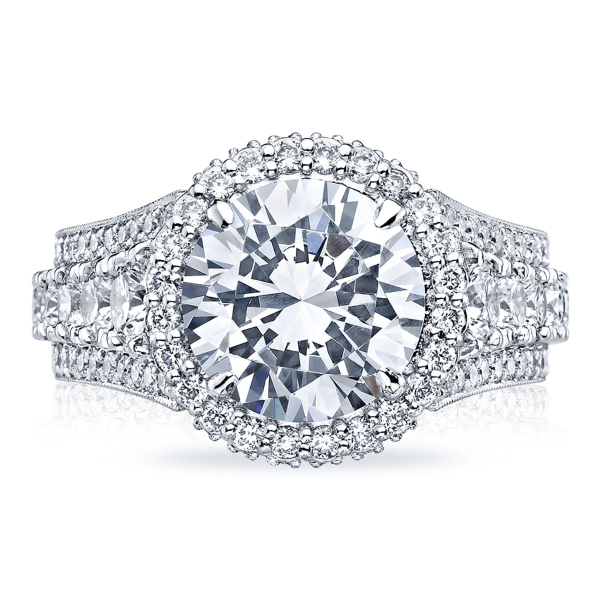 HT2613RD Round Bloom Engagement Ring