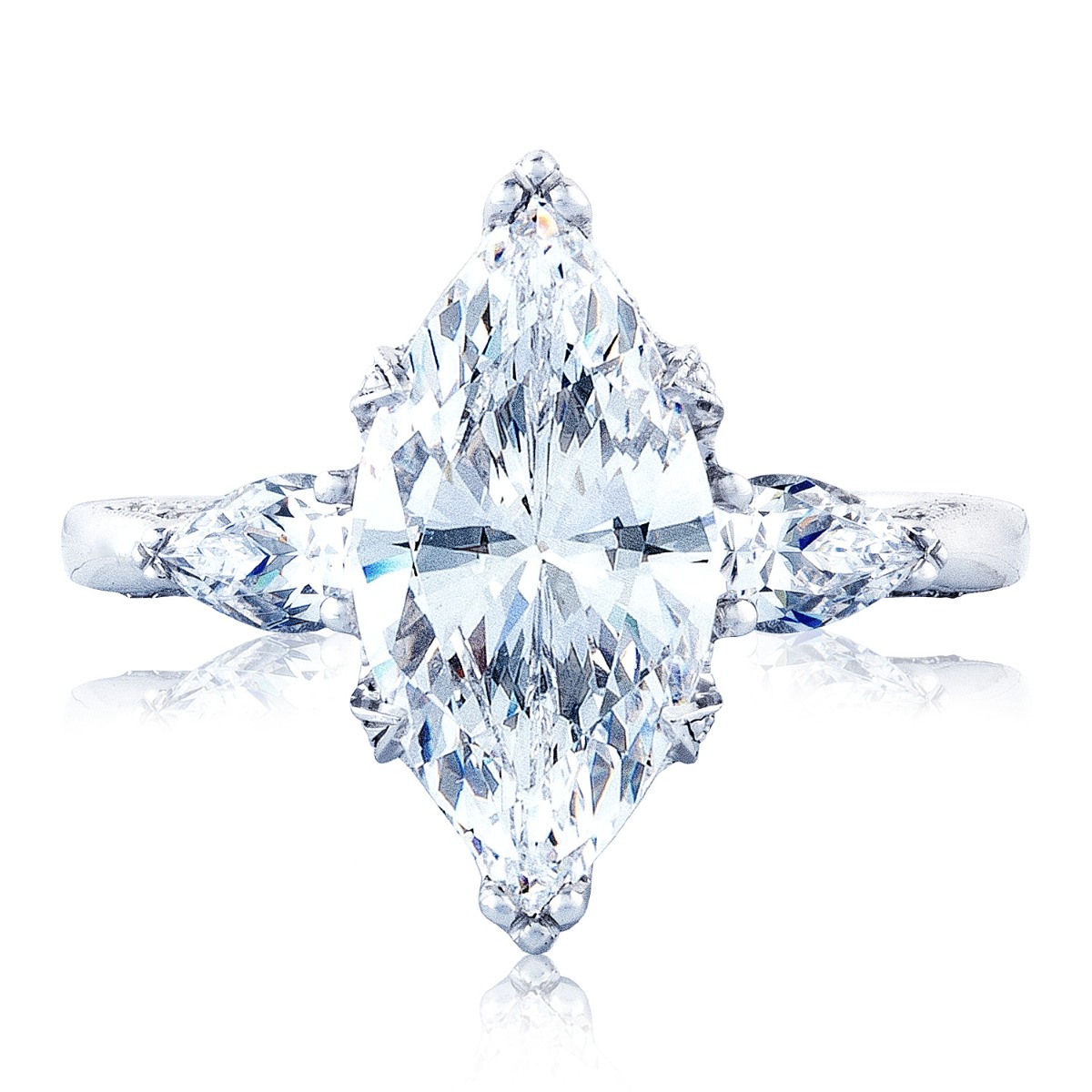HT2628MQ Marquise 3-Stone Engagement Ring