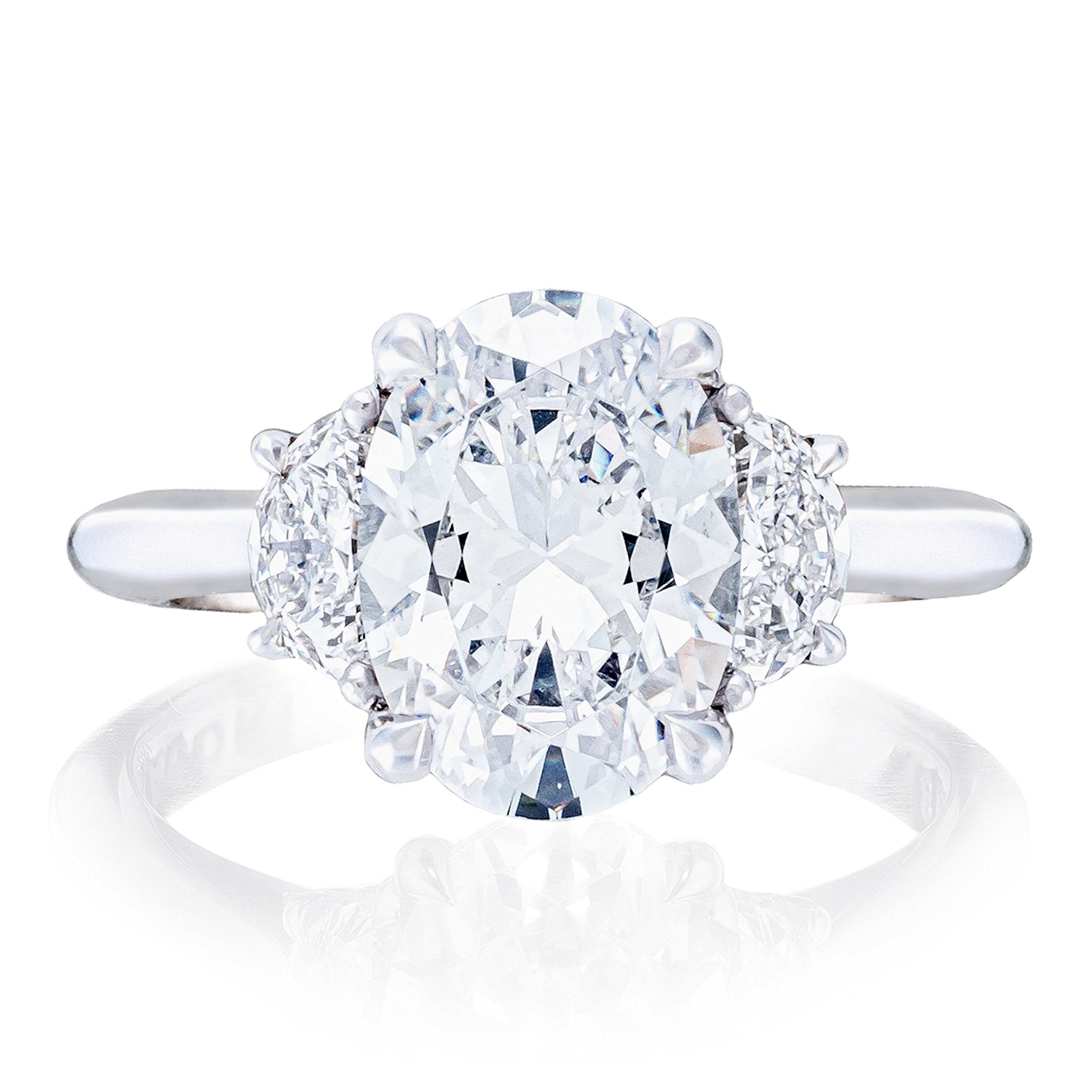 HT2690OV Oval 3-Stone Engagement Ring