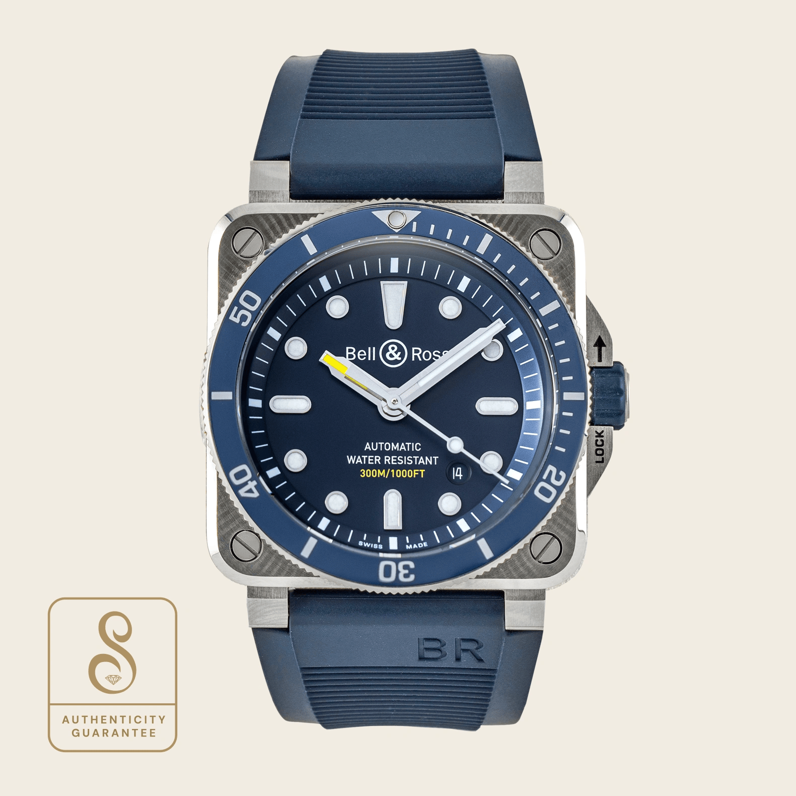 Bell & Ross BR0392-D-BU-ST/SRB