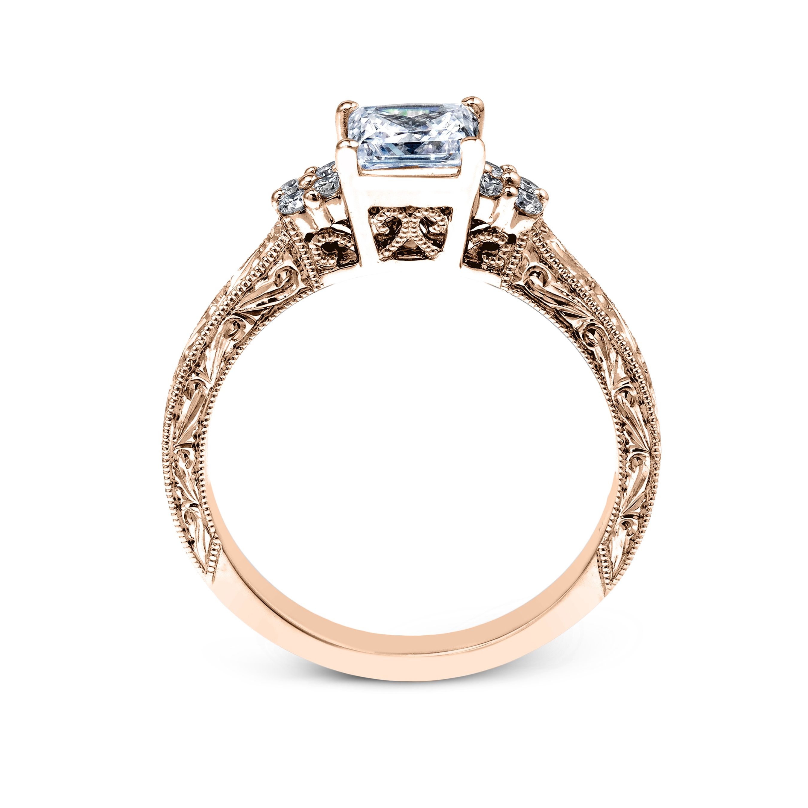 simon-g-lp2253-rose-gold-princess-cut-engagement-ring-side