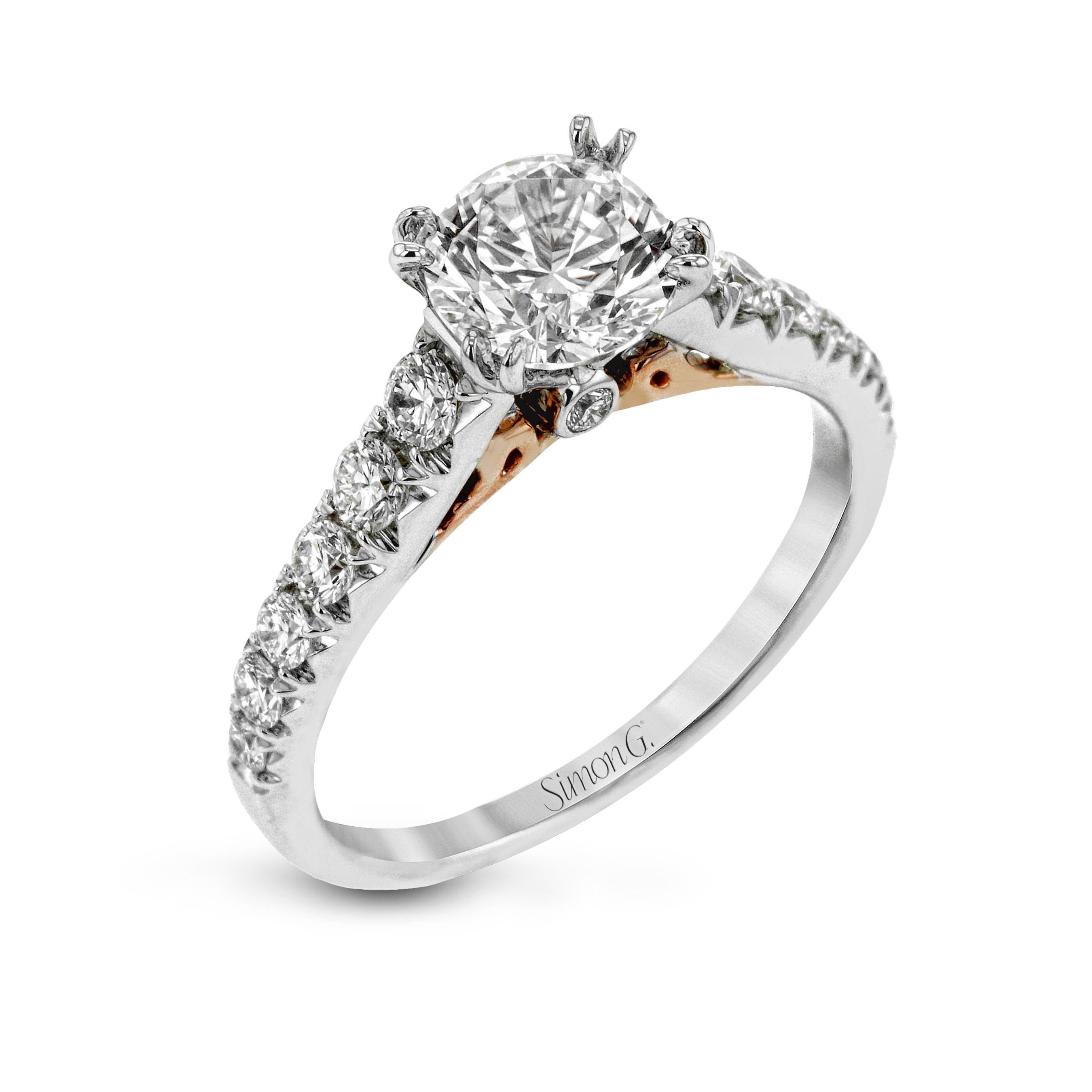 simon-g-lp2356-white-and-rose-gold-classic-pave-set-engagement-ring