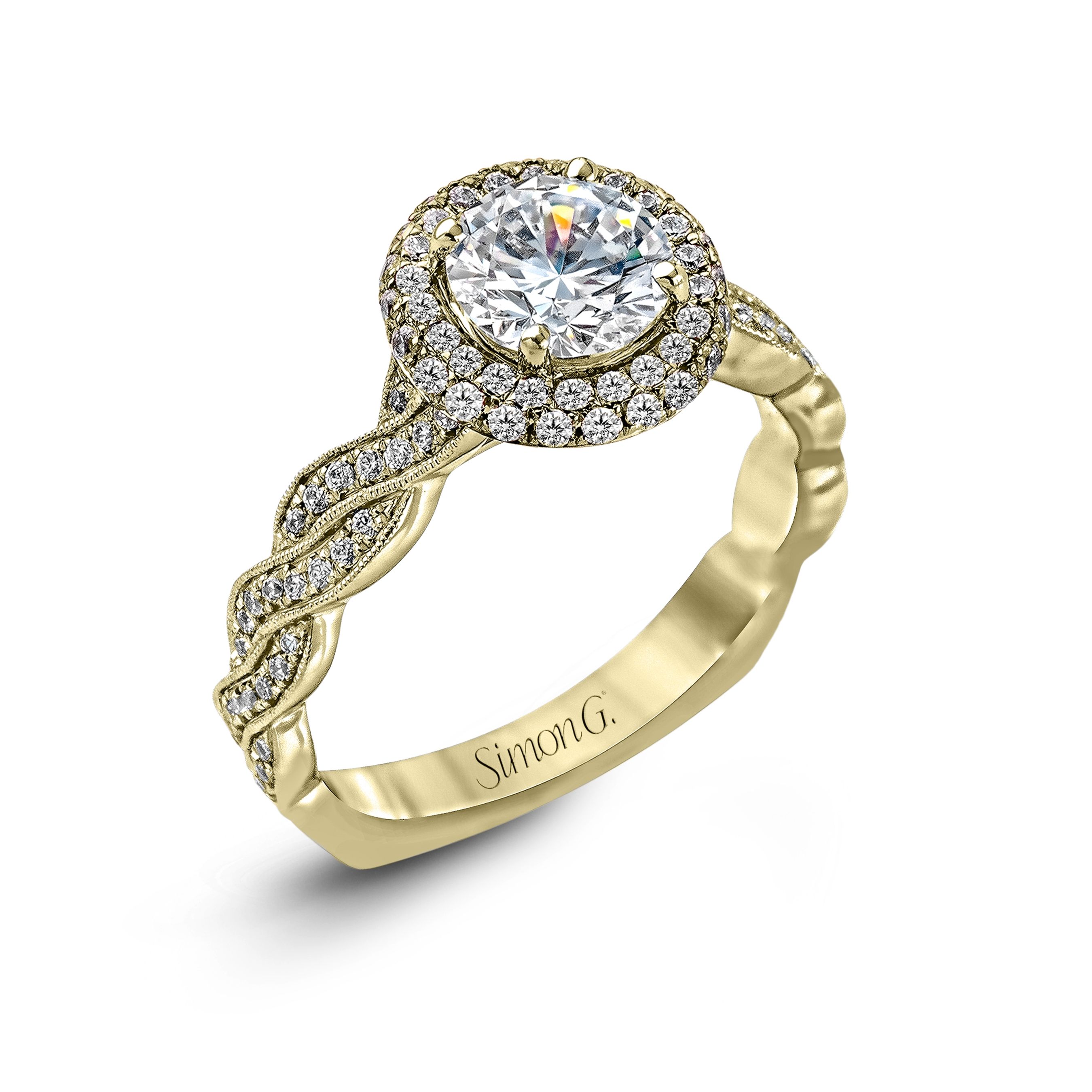 simon-g-mr2133-yellow-gold-twist-shank-halo-engagement-ring
