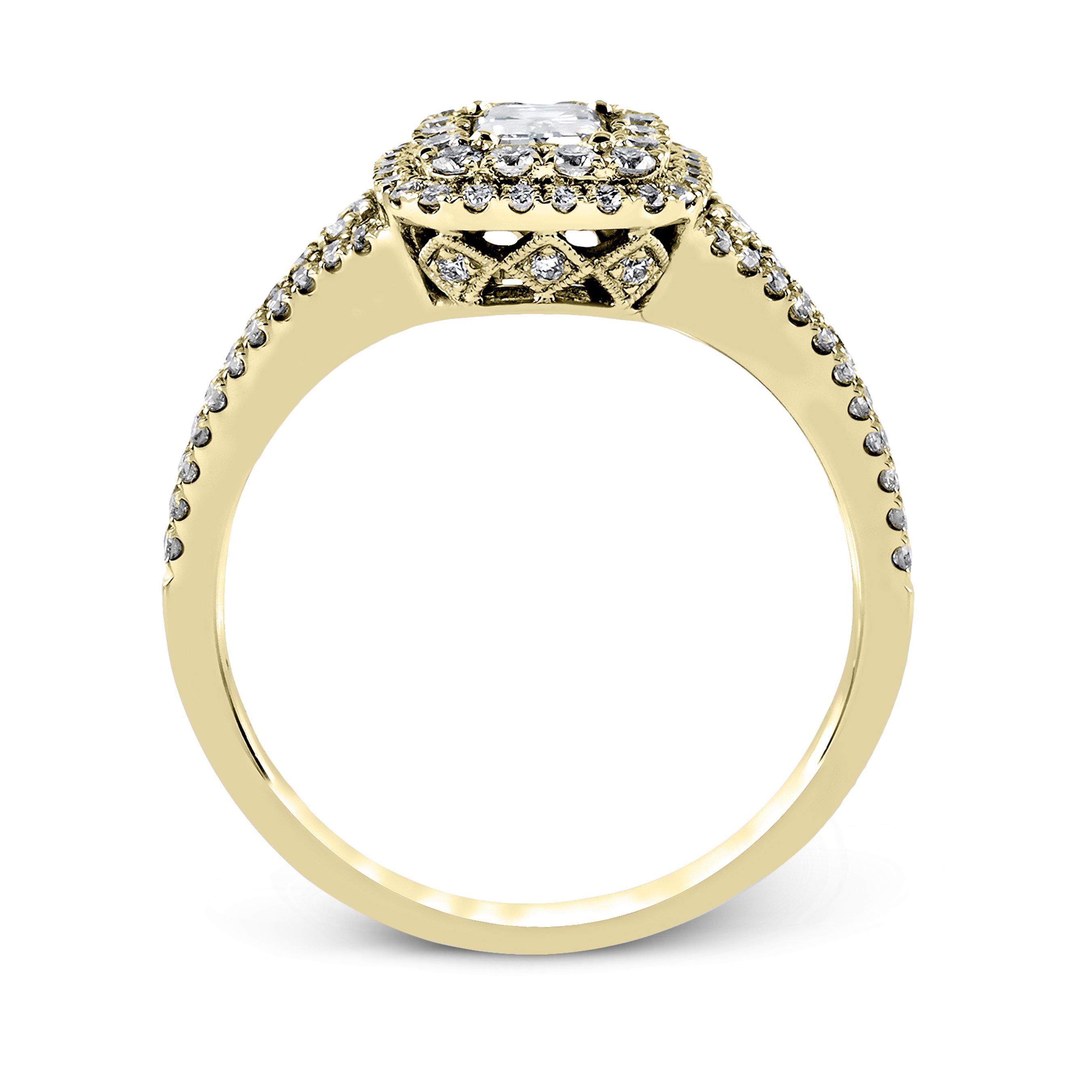 simon-g-mr2274-yellow-gold-emerald-cut-engagement-ring-side