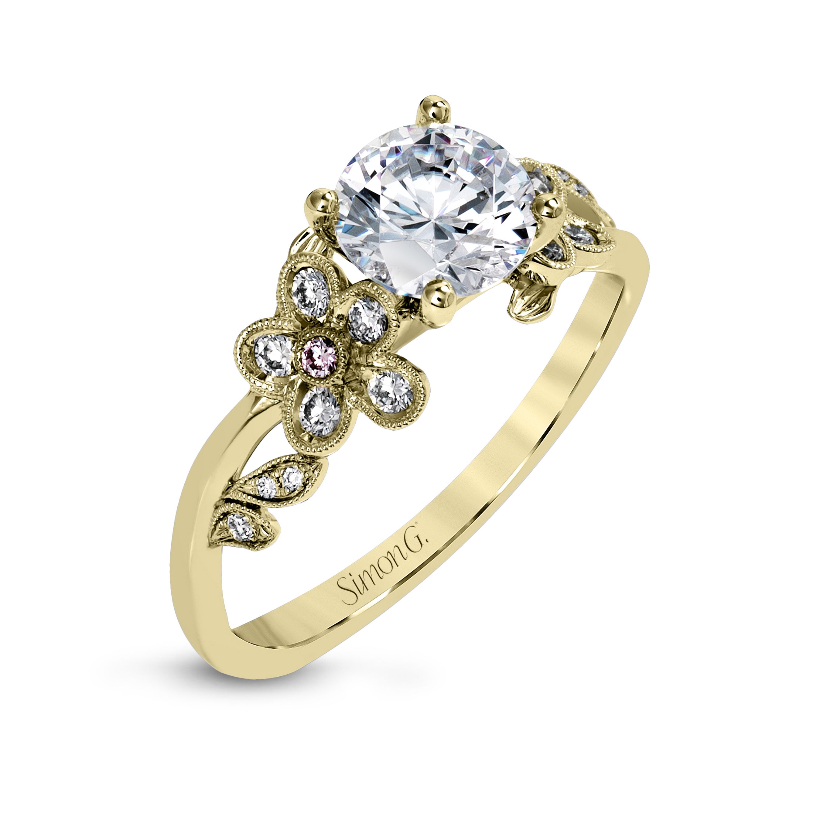 simon-g-mr2615-yellow-gold-vintage-floral-engagement-ring
