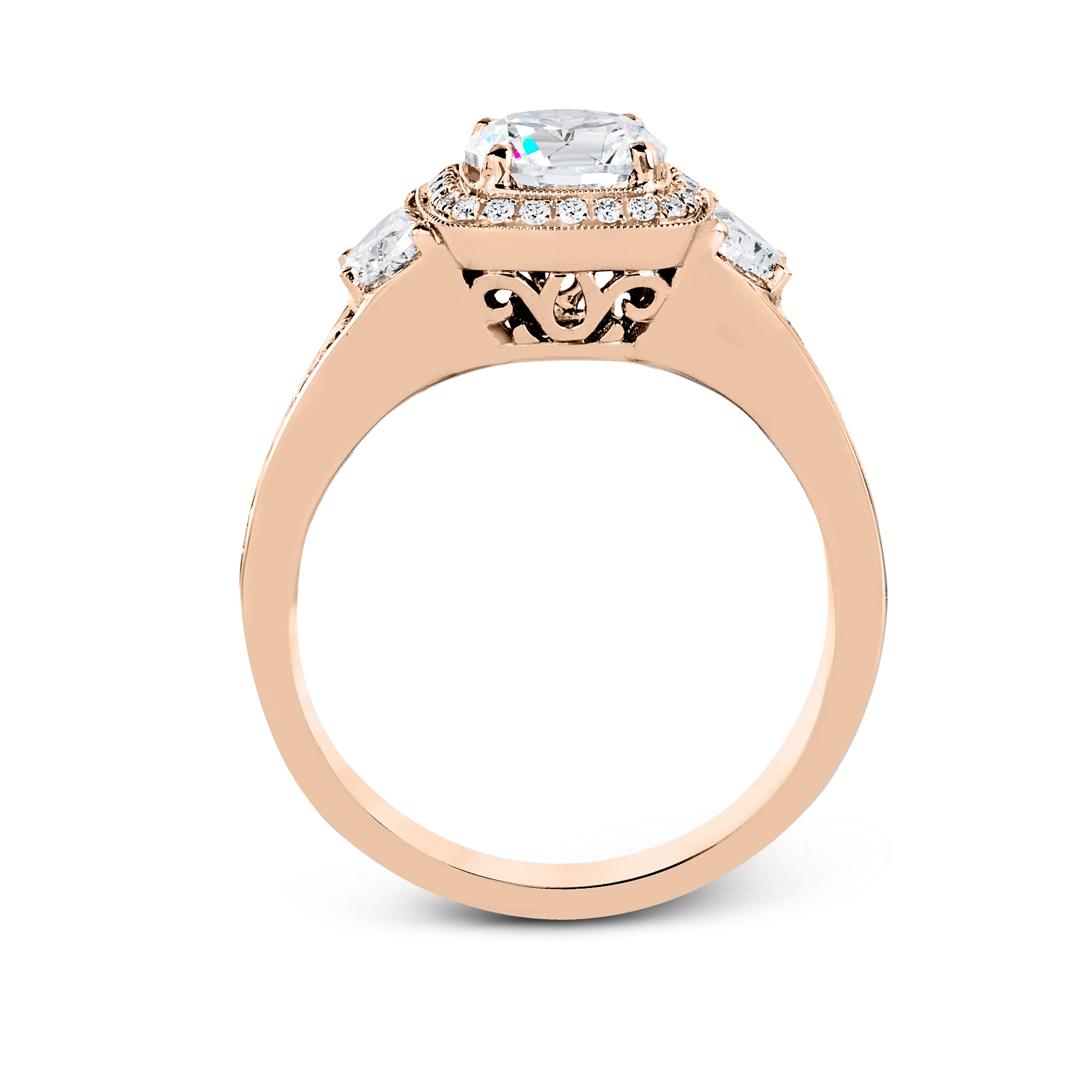 simon-g-mr2648-rose-gold-round-cut-engagement-ring-side