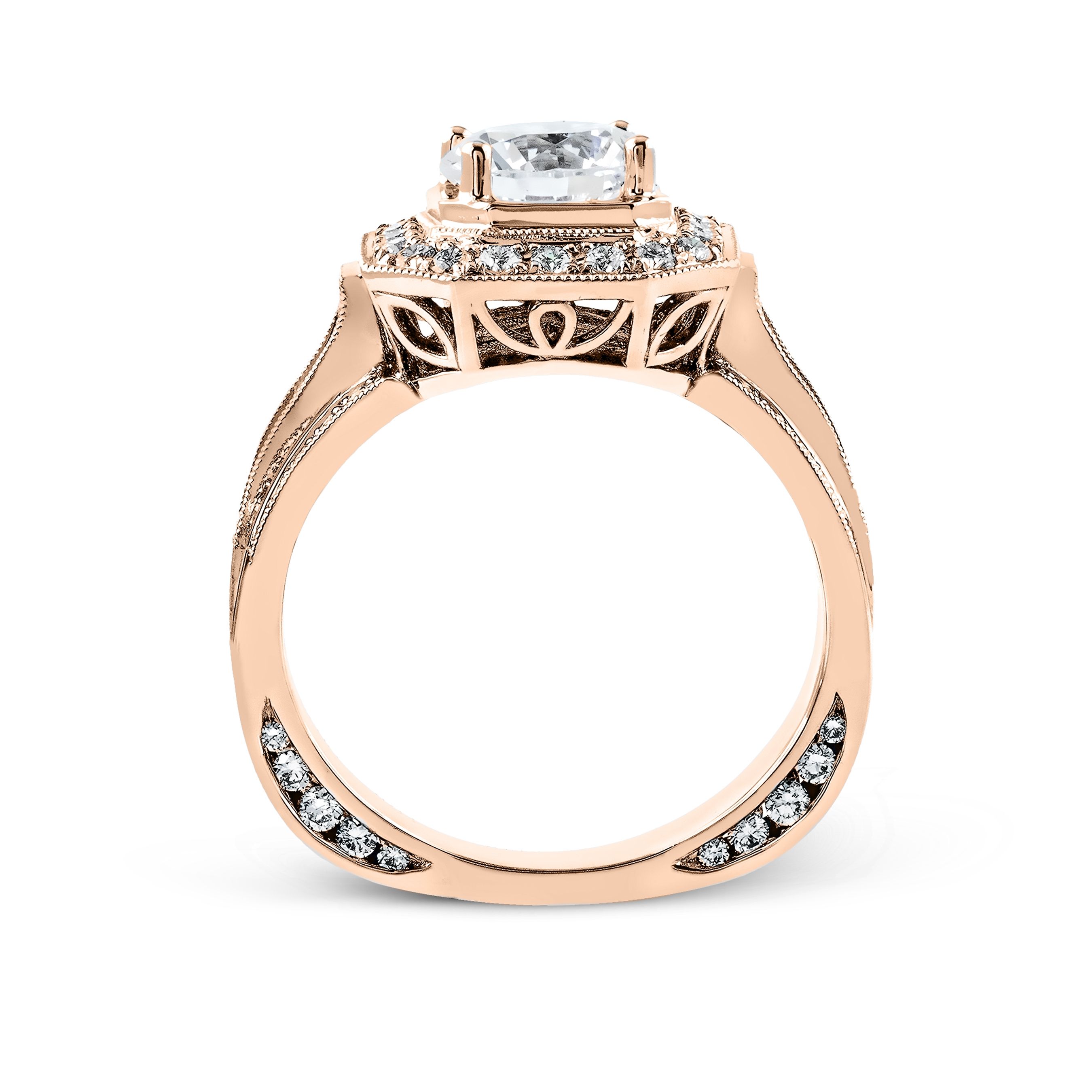 simon-g-nr109-rose-gold-round-cut-engagement-ring-side