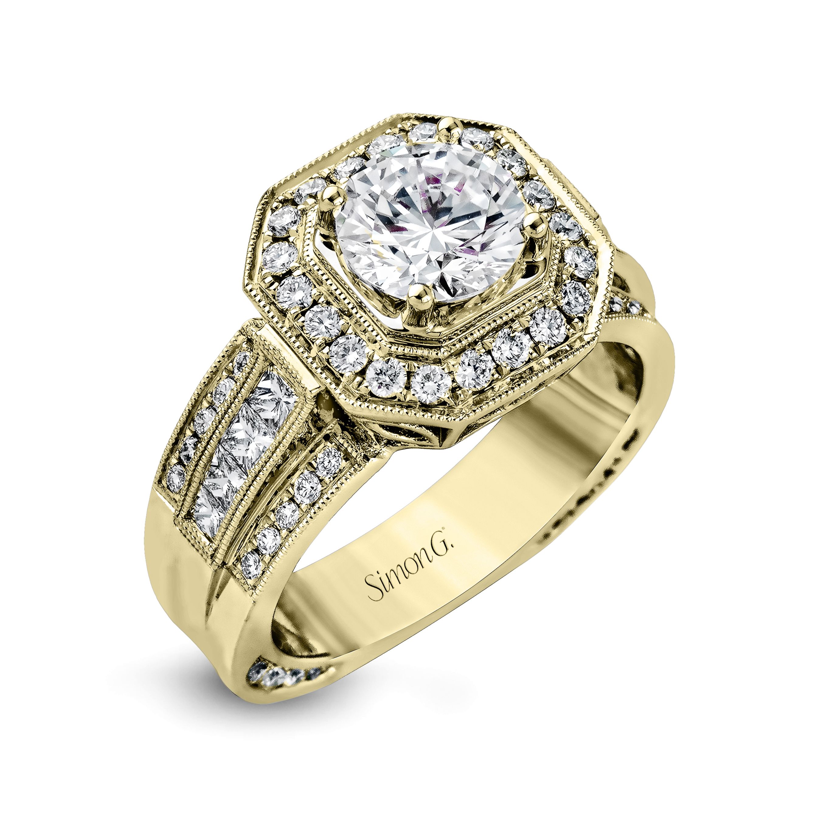 simon-g-nr109-yellow-gold-wide-shank-halo-engagement-ring