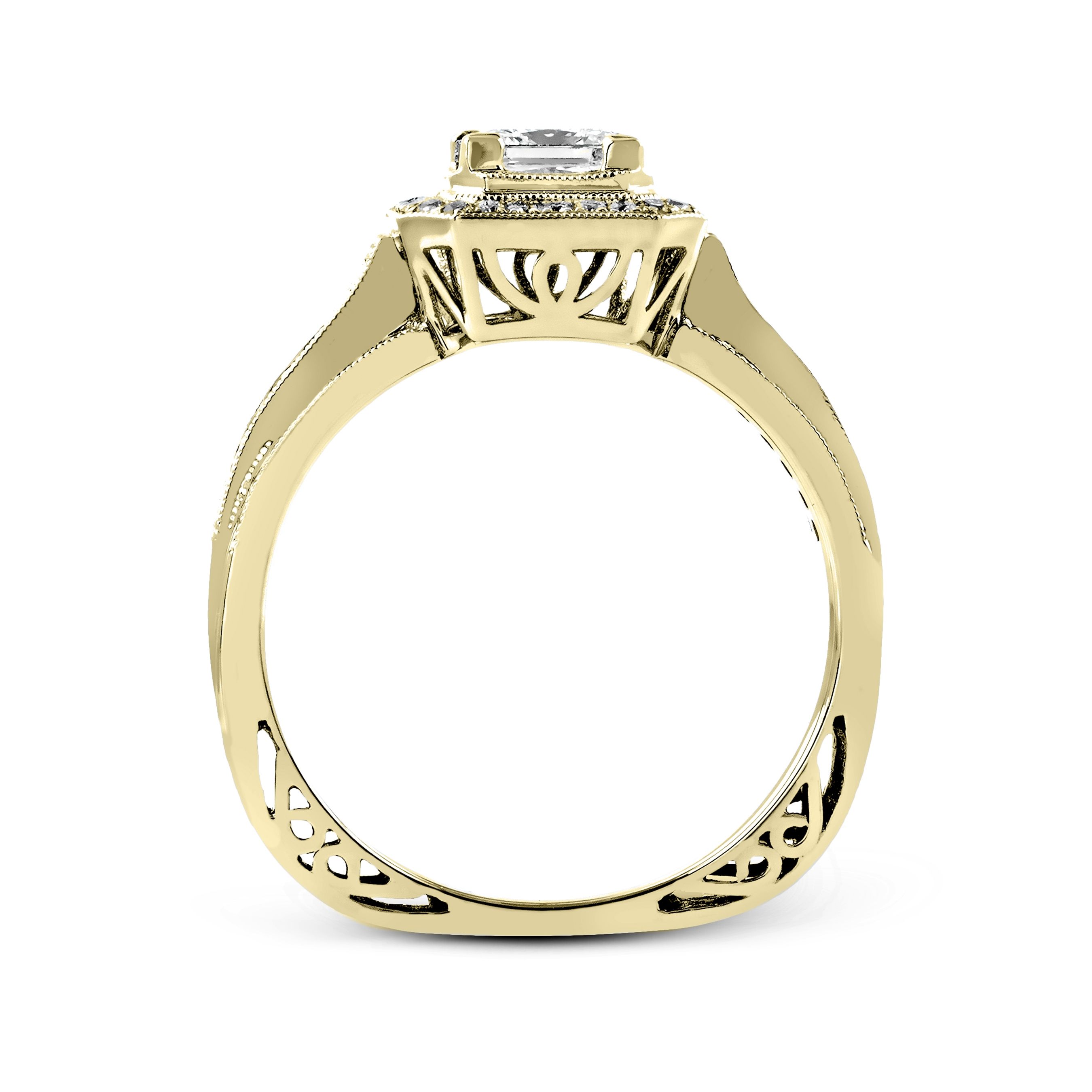 simon-g-nr454-yellow-gold-princess-cut-engagement-ring-side