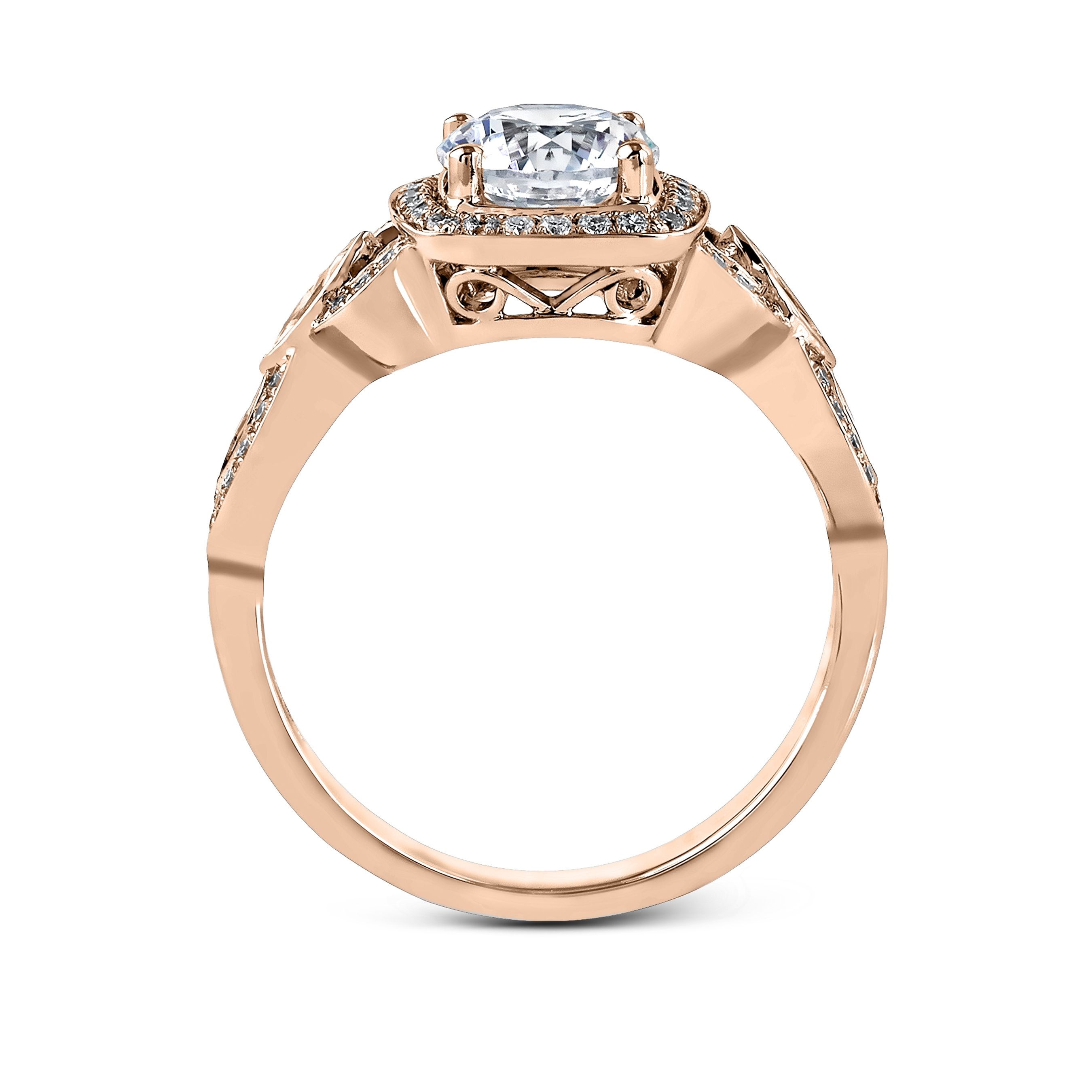 simon-g-tr395-rose-gold-round-cut-engagement-ring-side