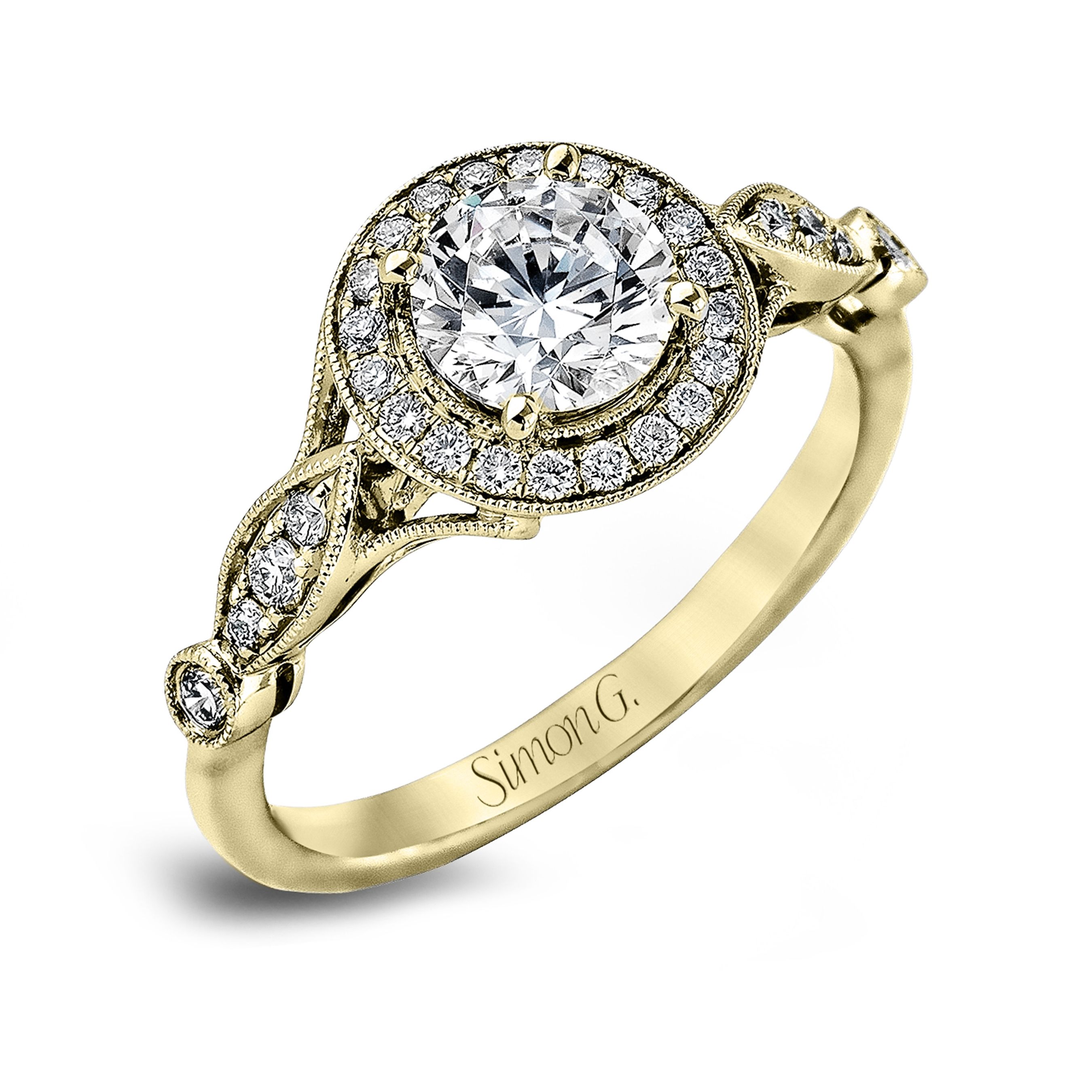 simon-g-tr523-yellow-gold-antique-inspired-halo-engagement-ring