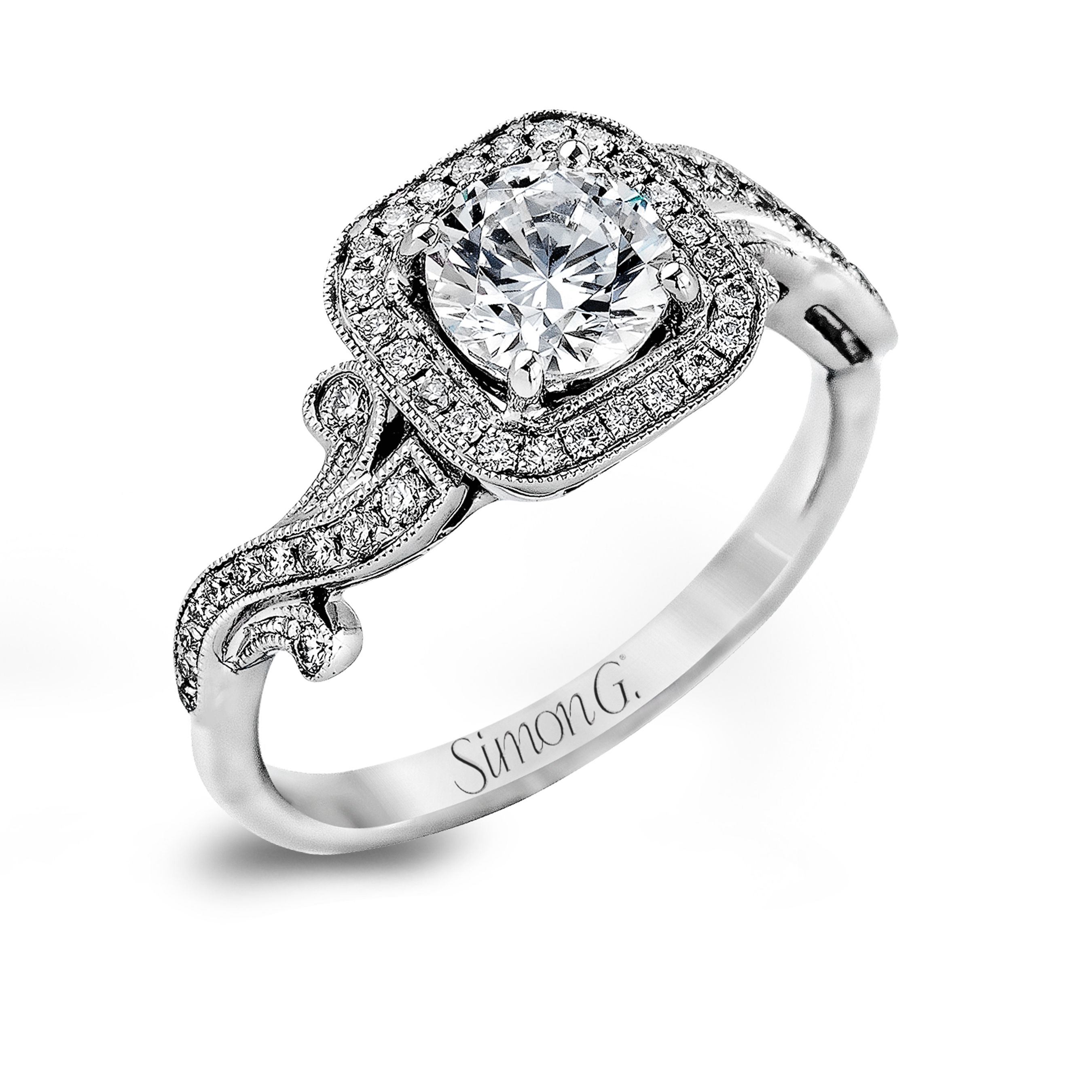 simon-g-tr524-platinum-vintage-cushion-halo-engagement-ring