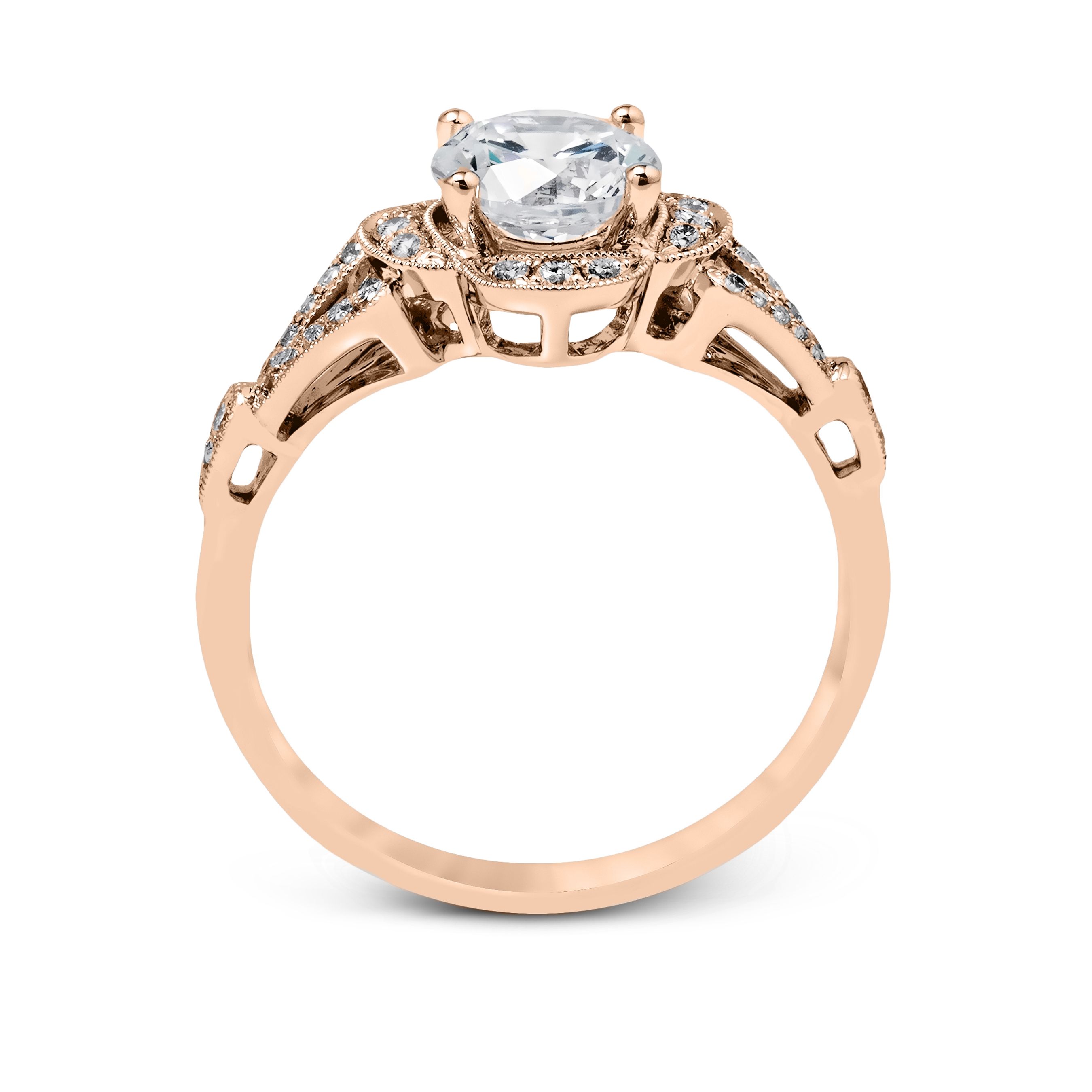 simon-g-tr561-rose-gold-round-cut-engagement-ring-side