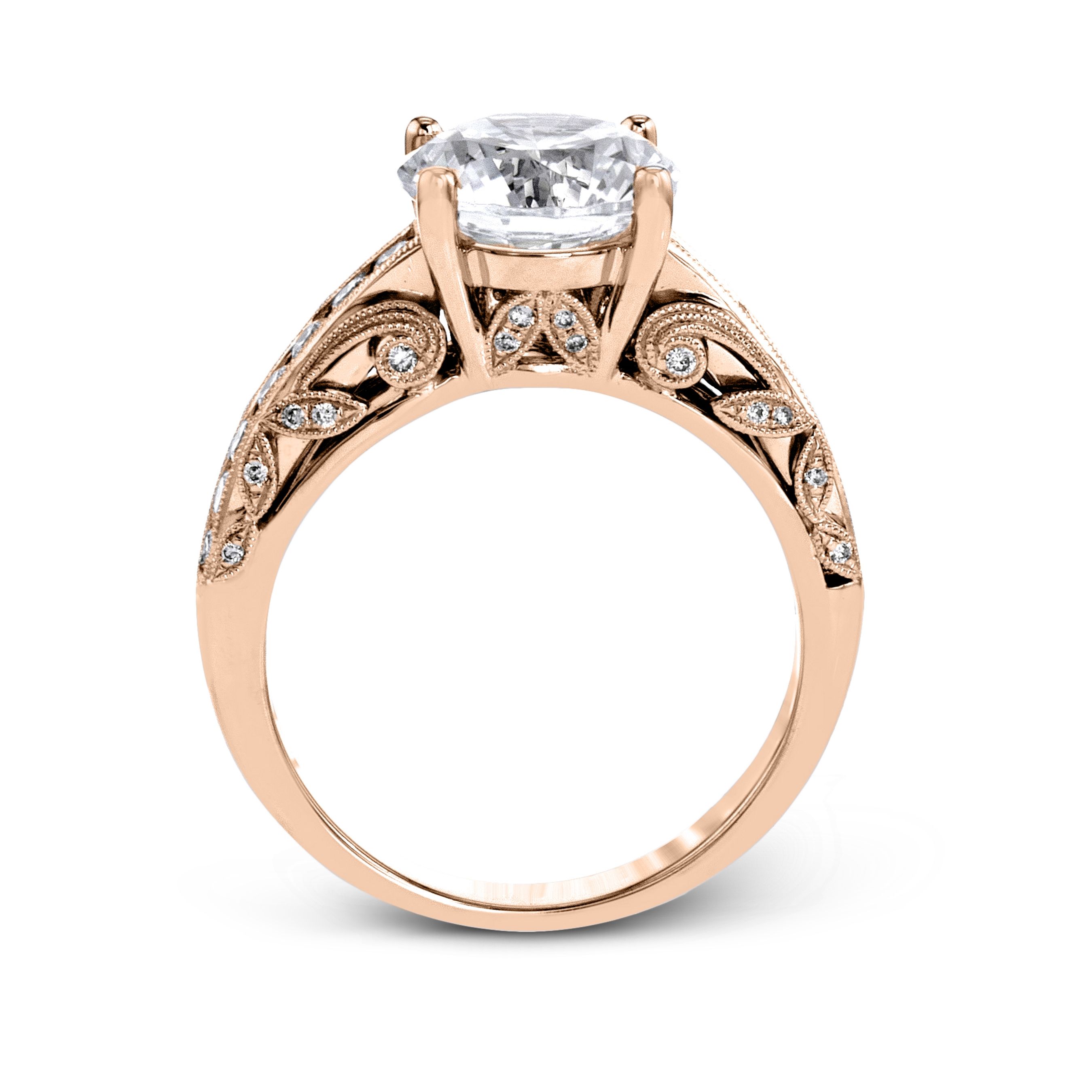 simon-g-tr622-rose-gold-round-cut-engagement-ring-side