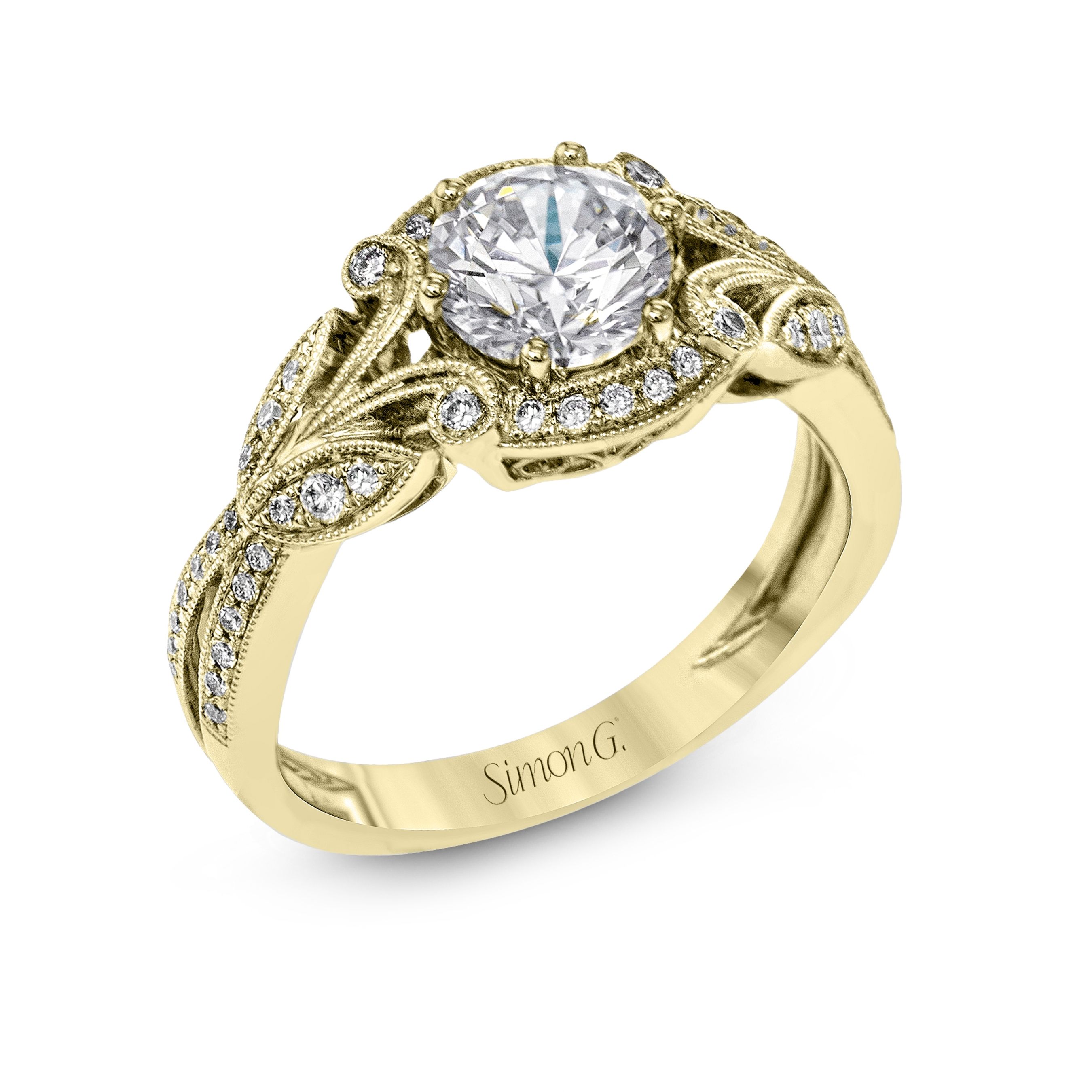 simon-g-tr629-yellow-gold-antique-floral-engagement-ring