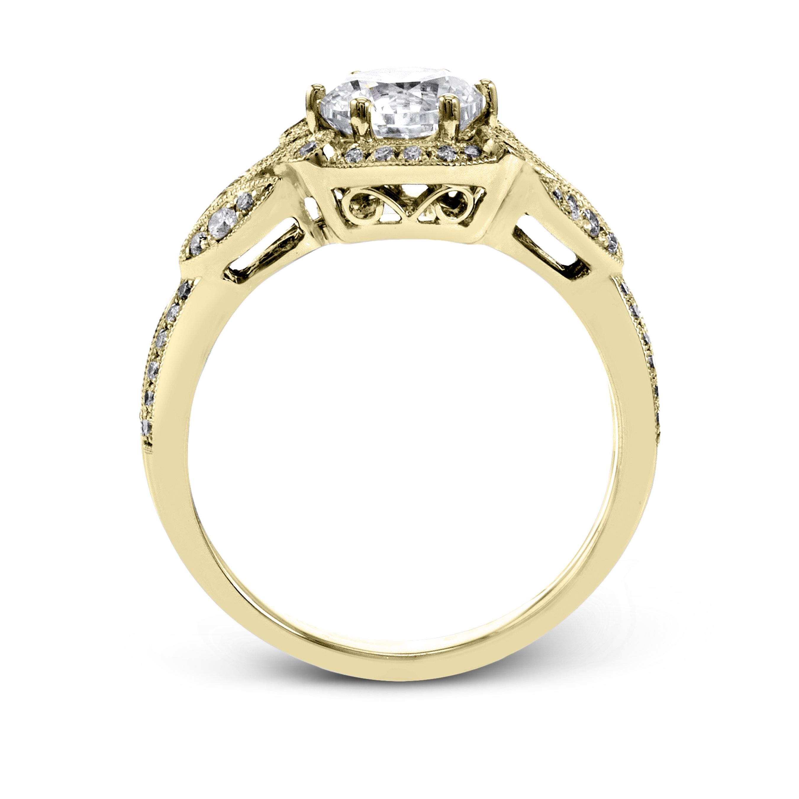 simon-g-tr629-yellow-gold-round-cut-engagement-ring-side