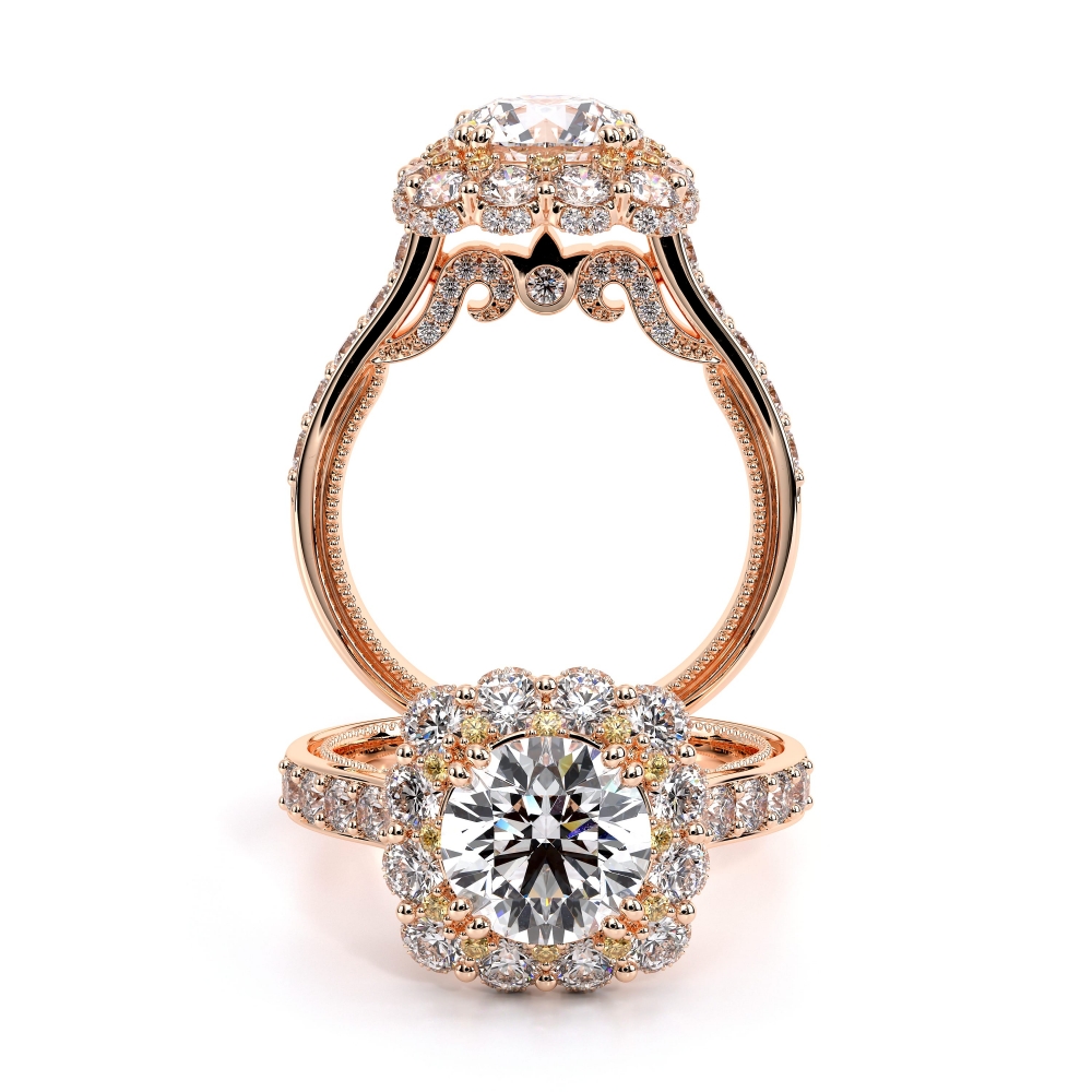 Insignia-7106cu-Platinum Cushion Halo Engagement Ring