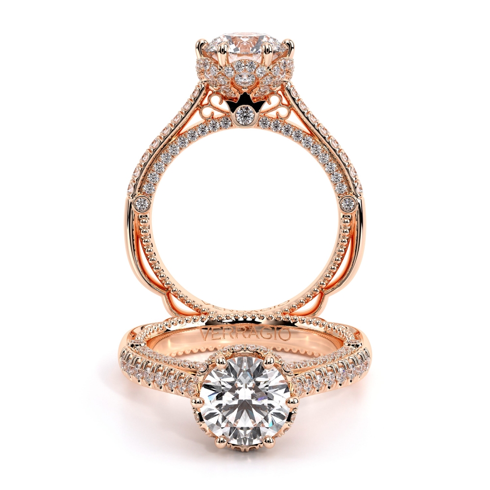 Venetian-5070r-Platinum Round Pave Engagement Ring